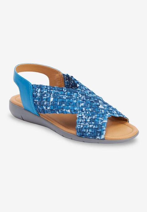 The Celestia Sling Sandal , BLUE TIE DYE, hi-res image number null