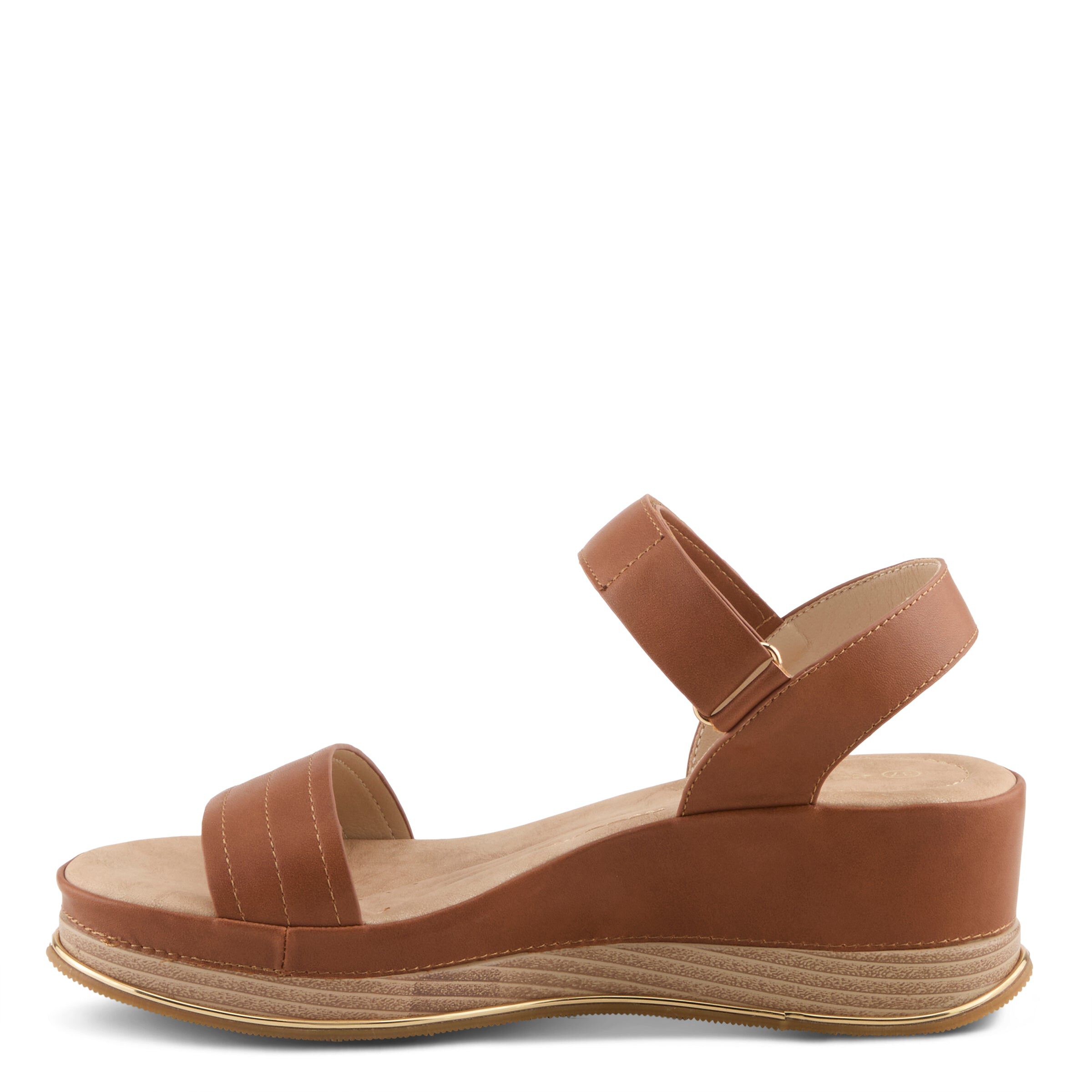 Sahil Wedge Sandal, CAMEL, alternate image number 2