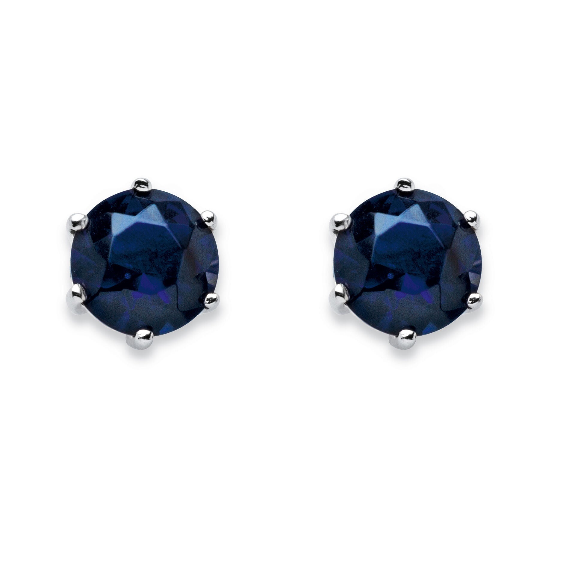 Birthstone .925 Sterling Silver Stud Earrings, SEPTEMBER, hi-res image number 0