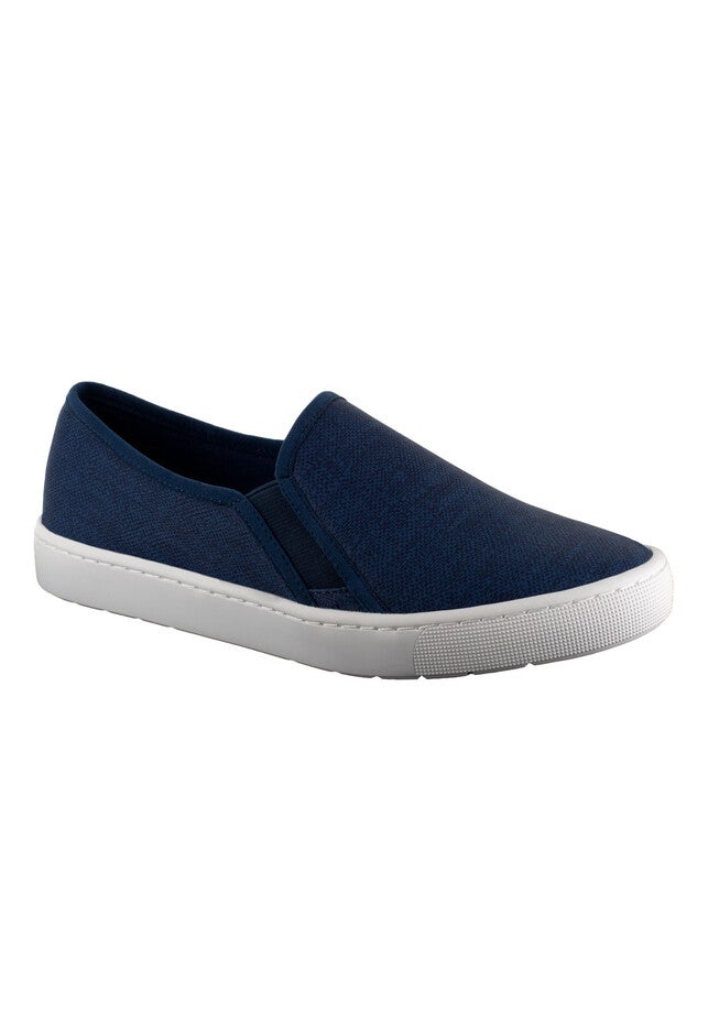 Plaza Slip-Ons by Easy Street®, DENIM LINEN, hi-res image number null