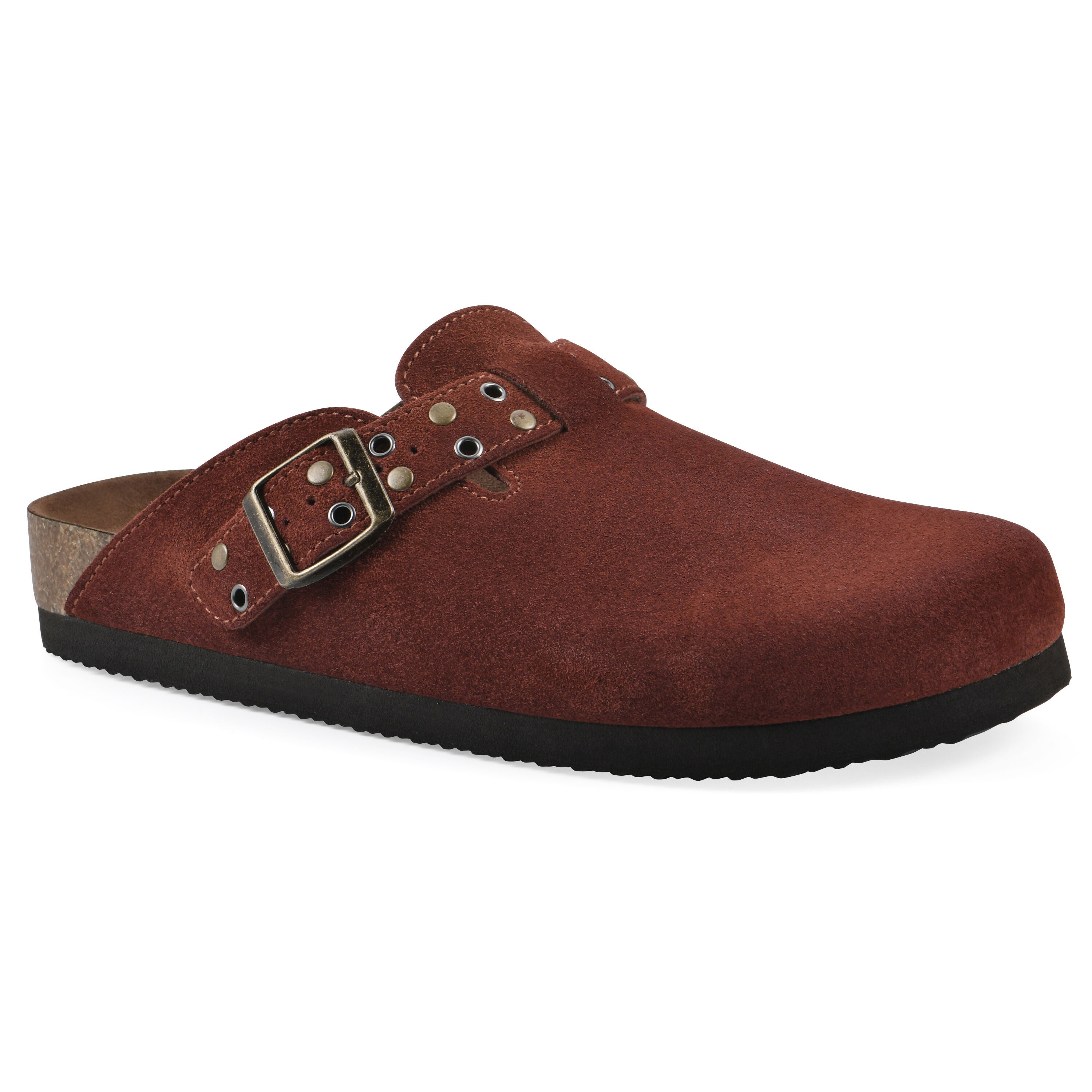 Benben Footbeds Clog, RUST SUEDE, hi-res image number 0