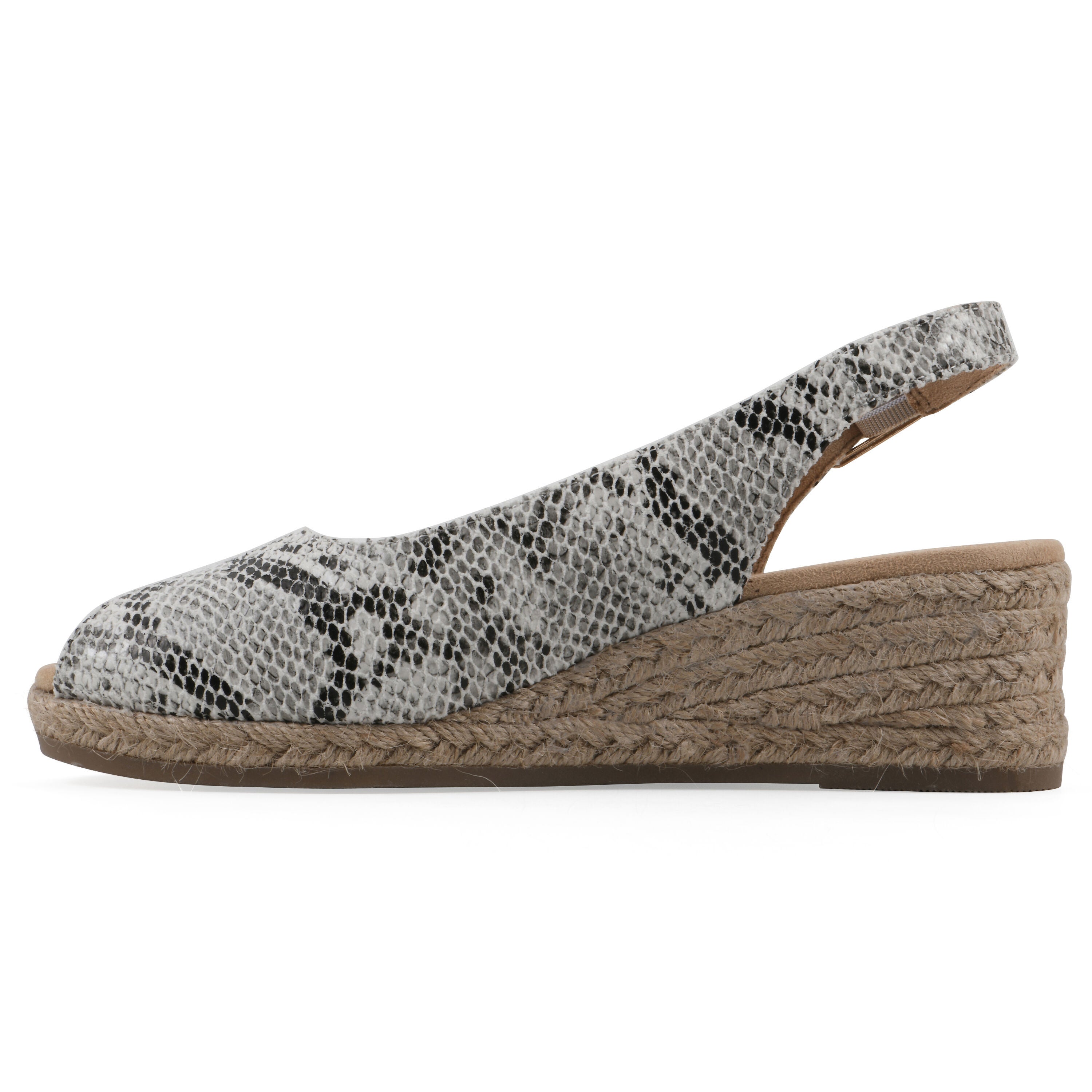 Maize Espadrille Wedge Sandal, BLACK WHITE SNAKE, alternate image number 3