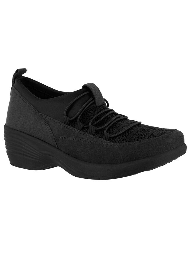 Sleek Sneakers by Easy Street®, BLACK FABRIC, hi-res image number null