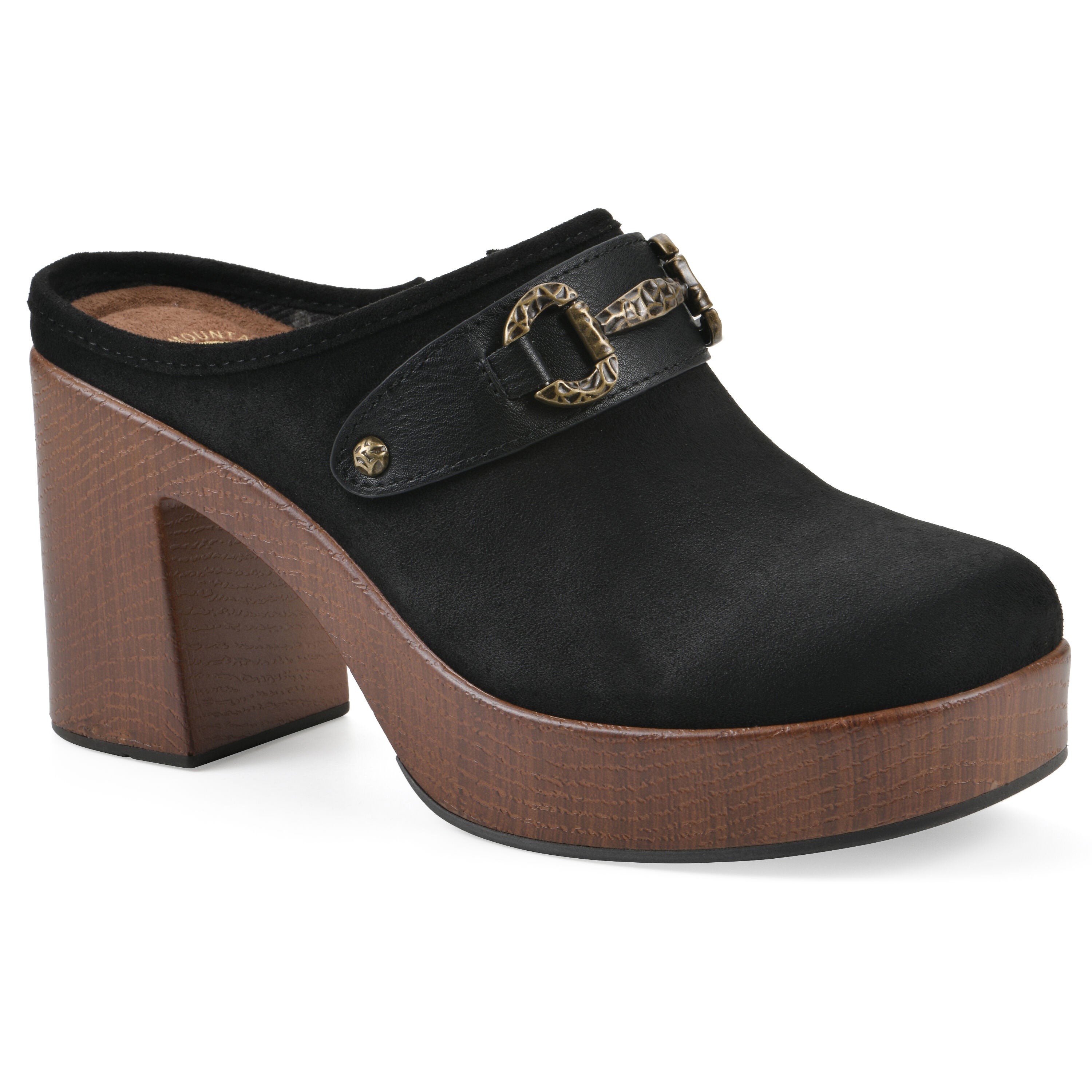 Barleys Platform Heel Clog, BLACK MULTI, hi-res image number 0