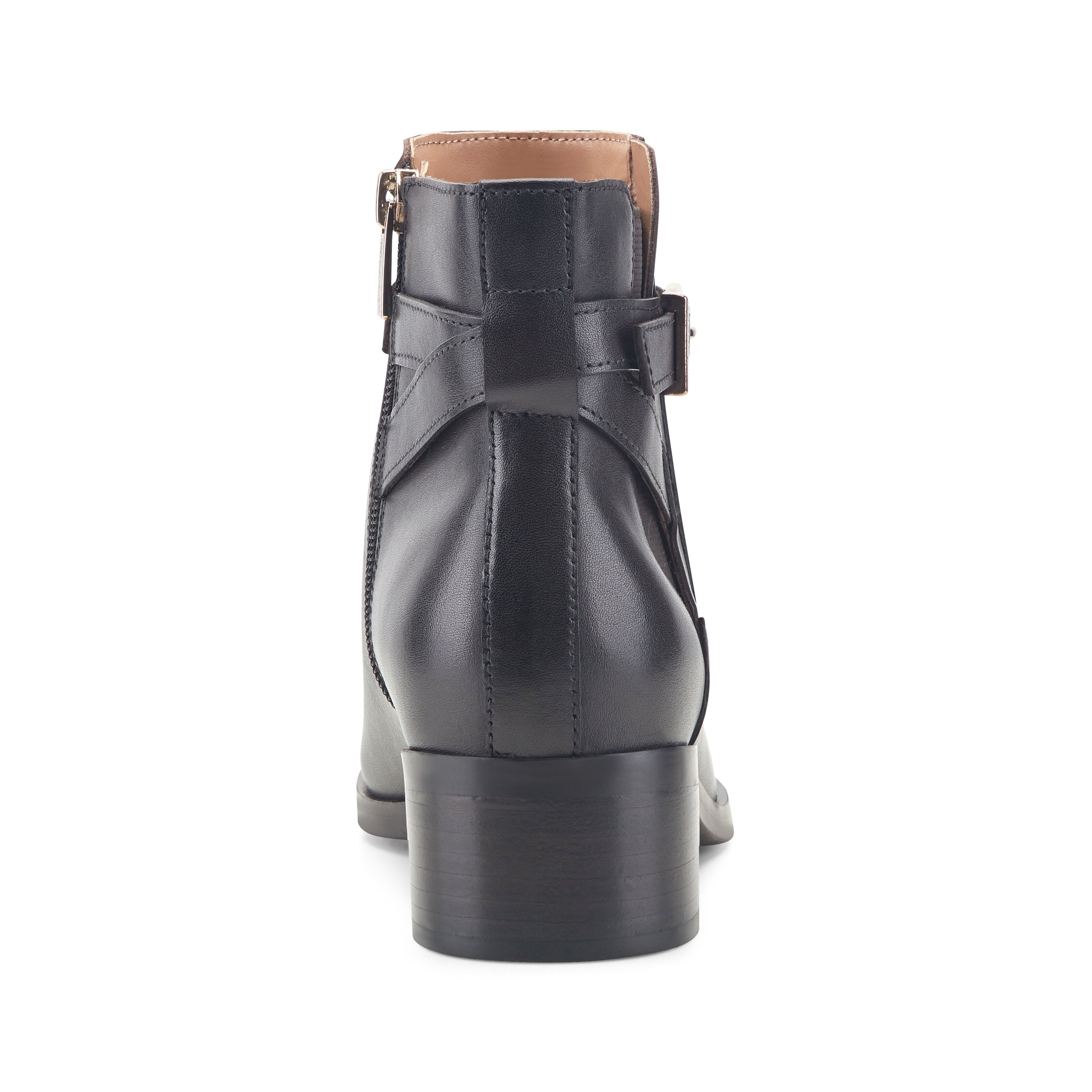 Teegan Dress Plain Toe Side Gore Booties, DARK BROWN, alternate image number 2