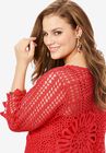 Starburst Crochet Sweater, , alternate image number null