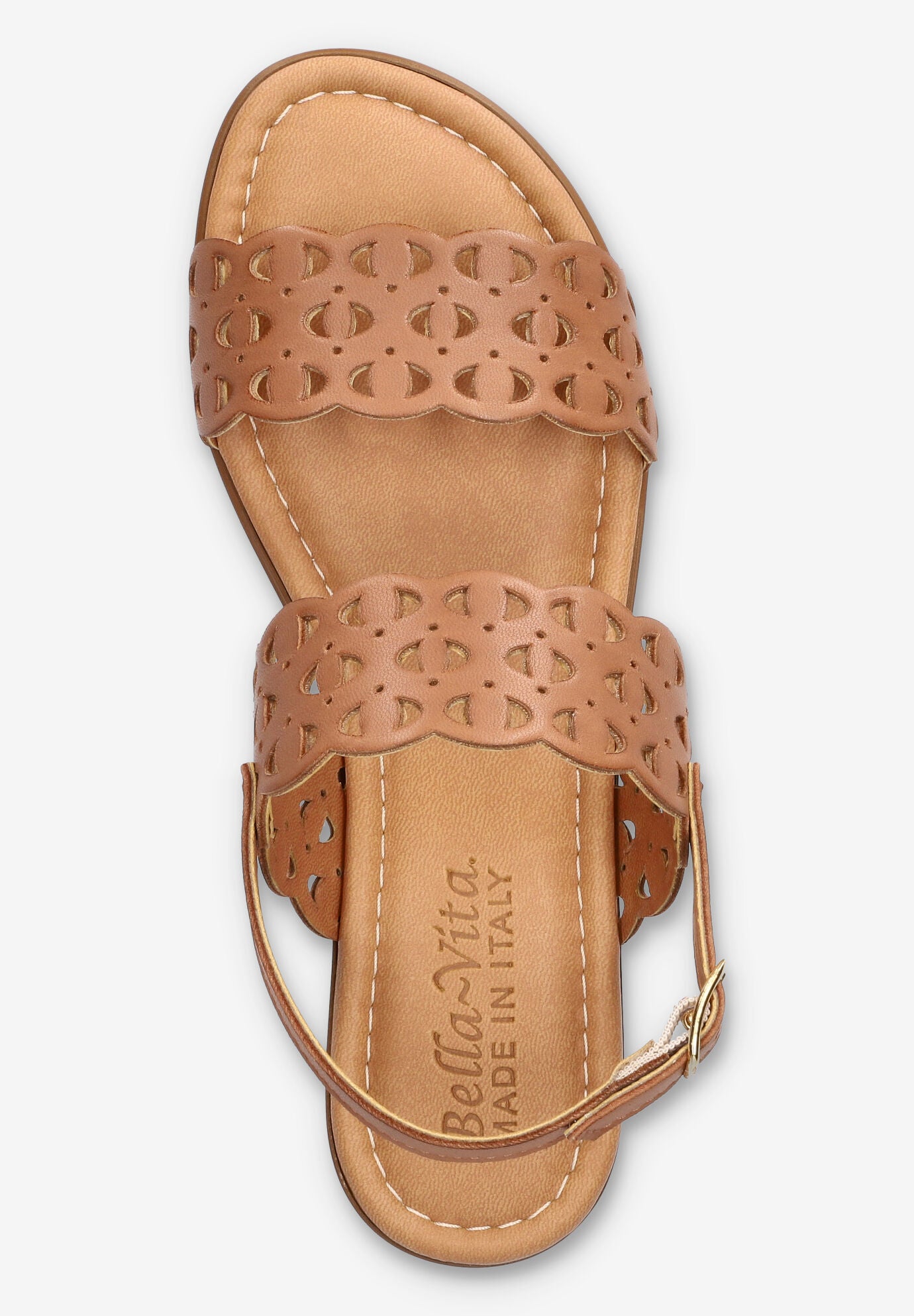Zoe-Italy Wedge Sandal, WHISKEY LEATHER, alternate image number 6
