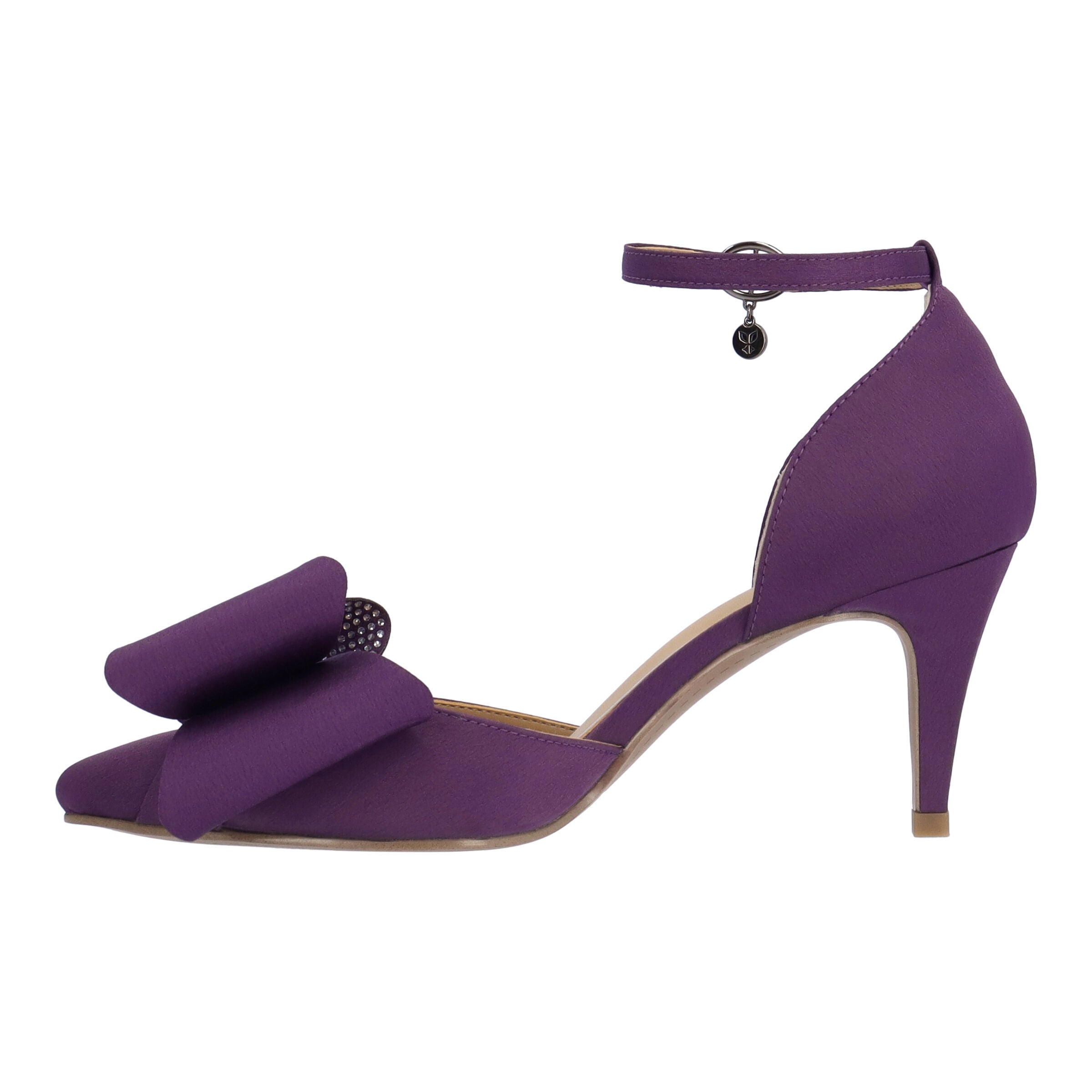 Pammie Ankle Strap Pump, PURPLE, alternate image number 4