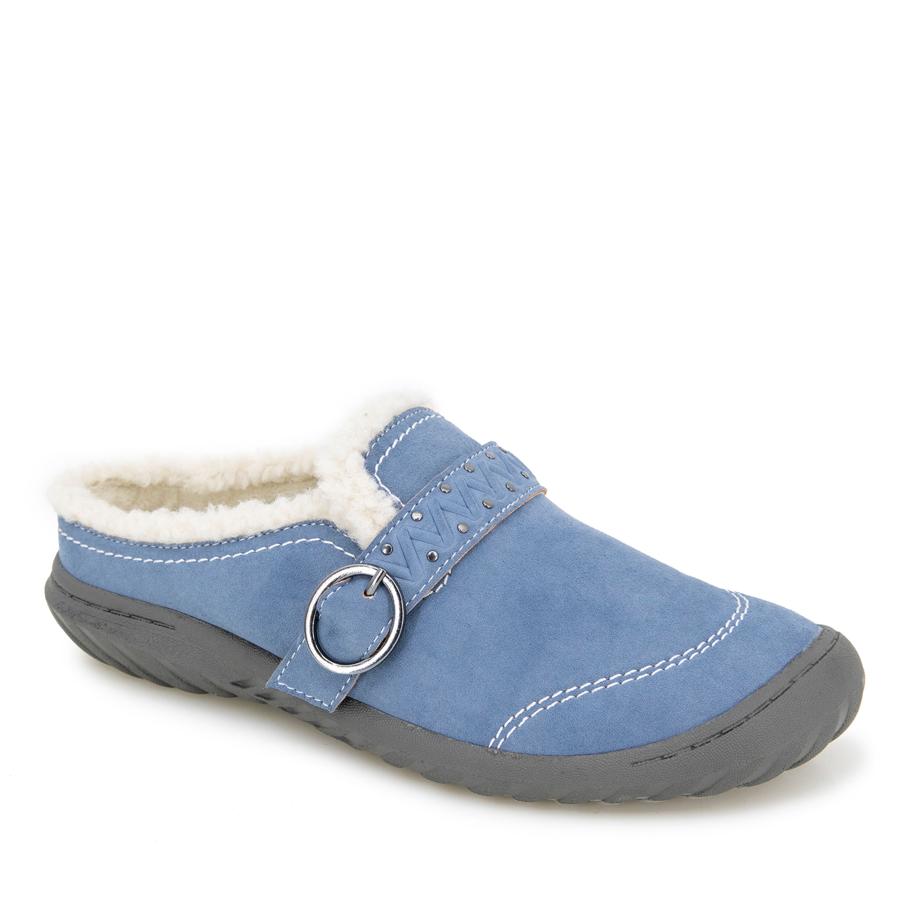 Riley Sherpa Lined Slip-On Mule, LIGHT DENIM, hi-res image number 0