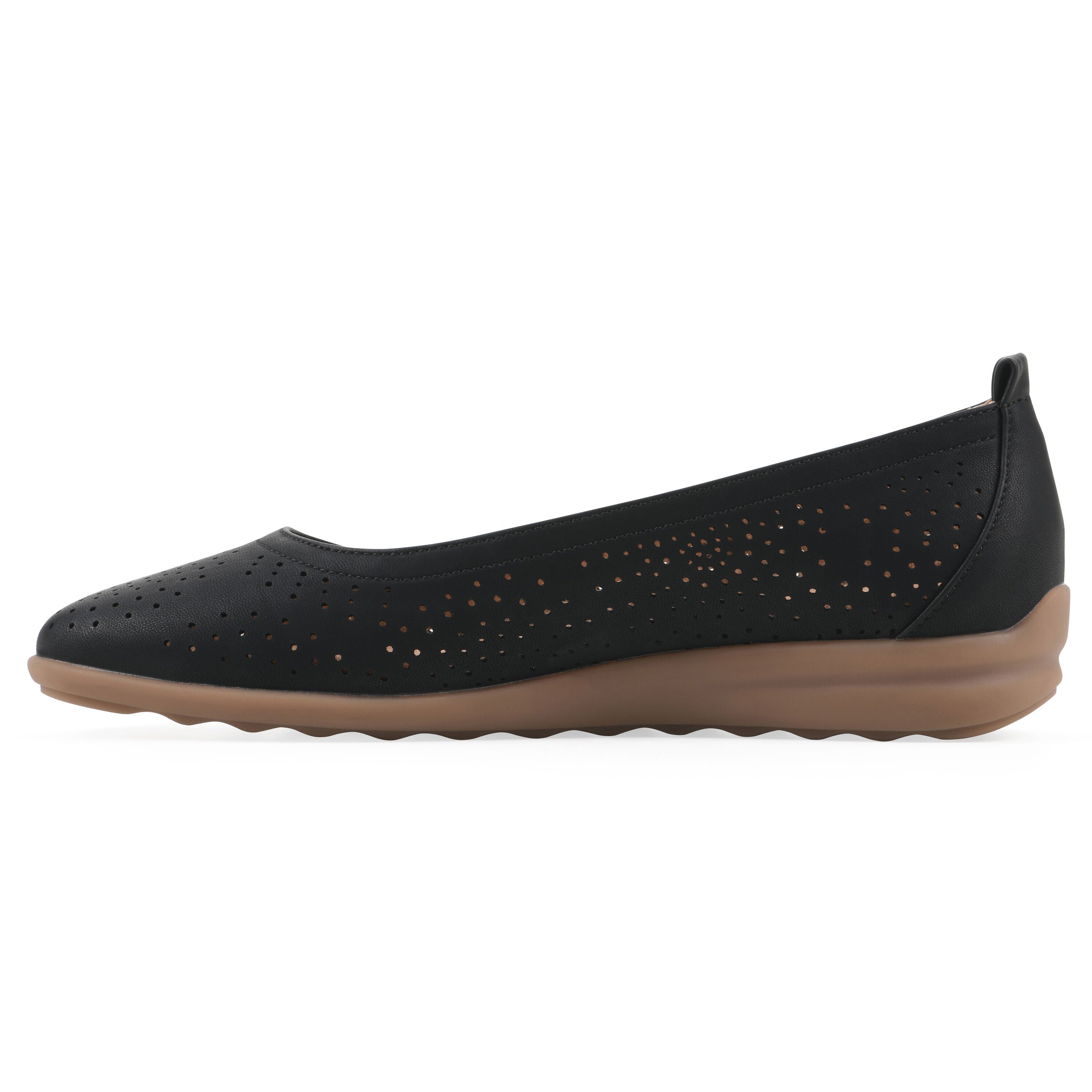 Cortney Ballet Flat, BLACK SMOOTH, alternate image number 3