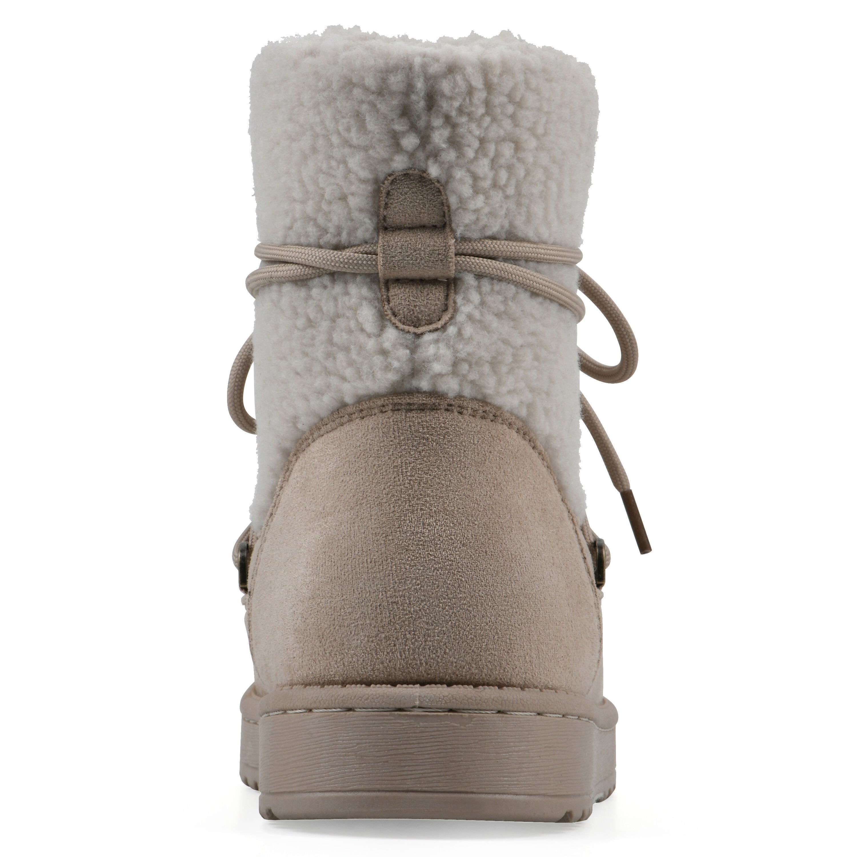 Isador Faux Sherpa Lace-Up Boot, DARK BEIGE, on-hover image number 1