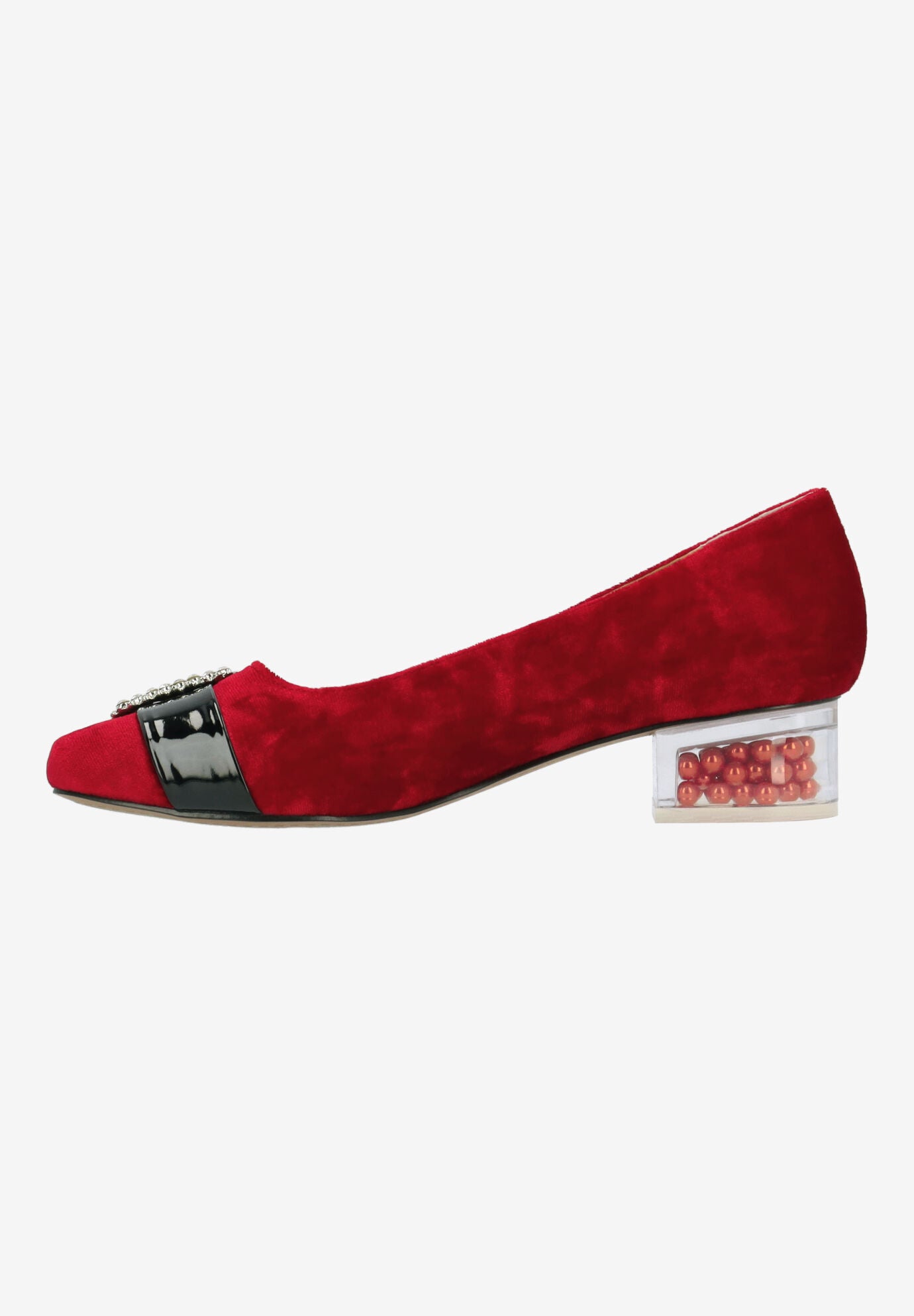 Kreengle Slip-On Pump, RED BLACK, alternate image number 4