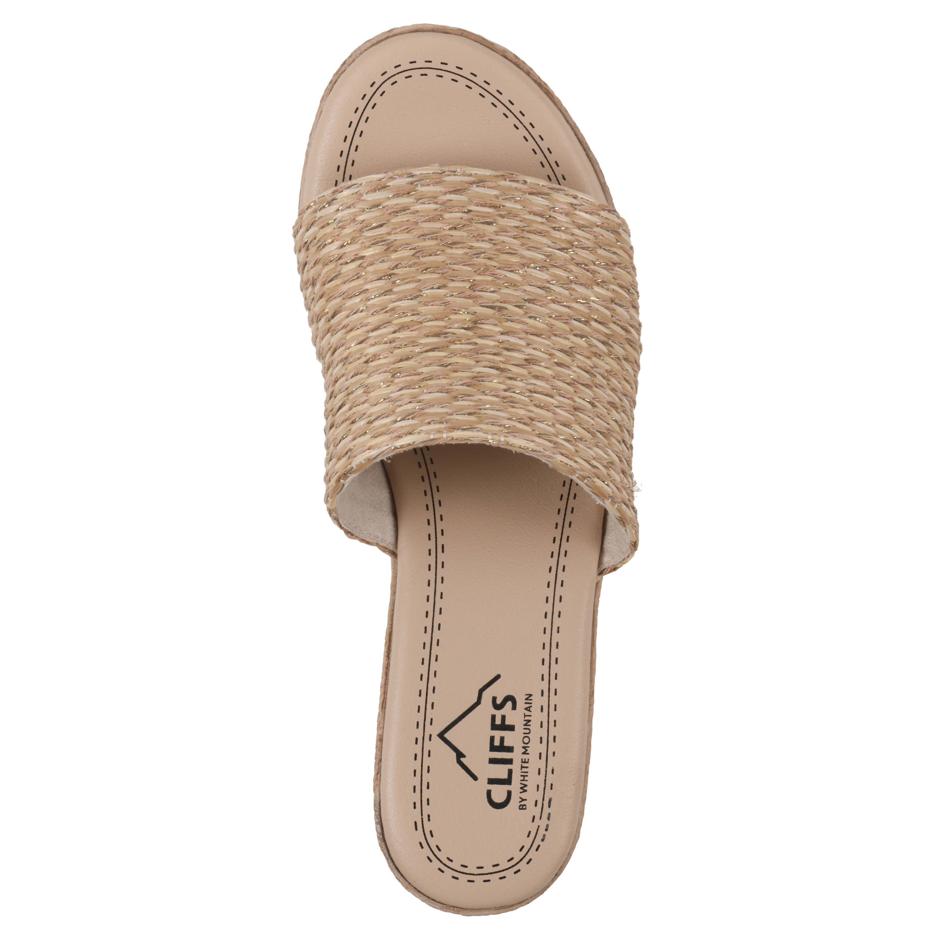 Biancia Wedge Sandal, NATURAL METALLIC, alternate image number 4