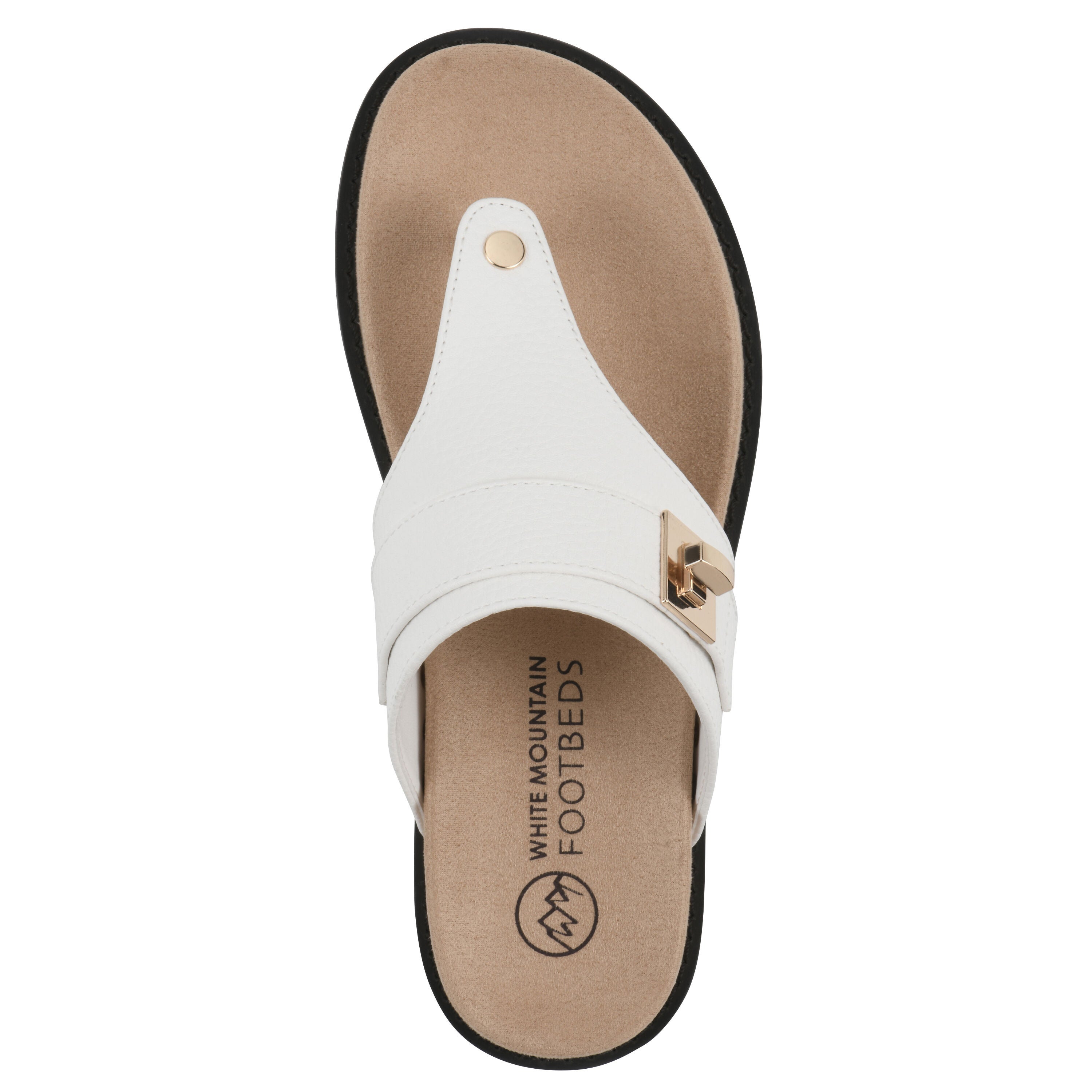 Malabar Thong Sandal, WHITE SMOOTH, alternate image number 4