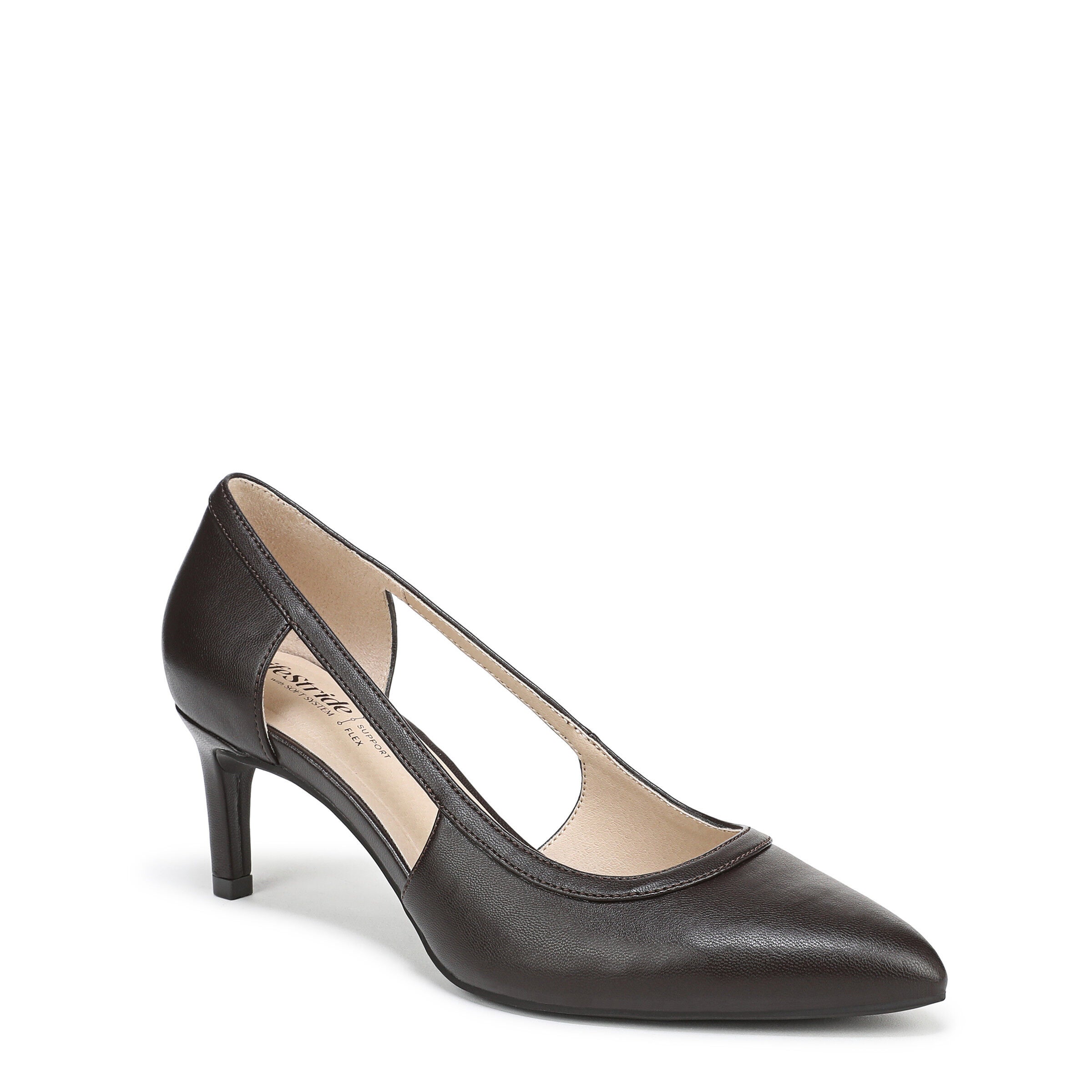Alma Pump, DARK BROWN LEATHER, hi-res image number 0