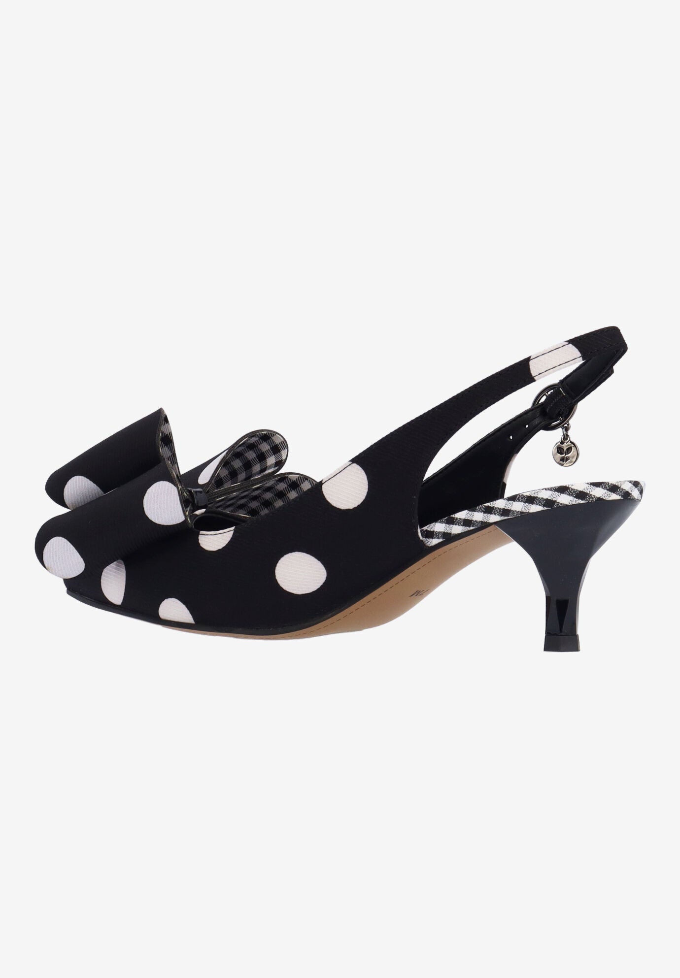 Delmare Slingback Pump, BLACK WHITE, alternate image number 5