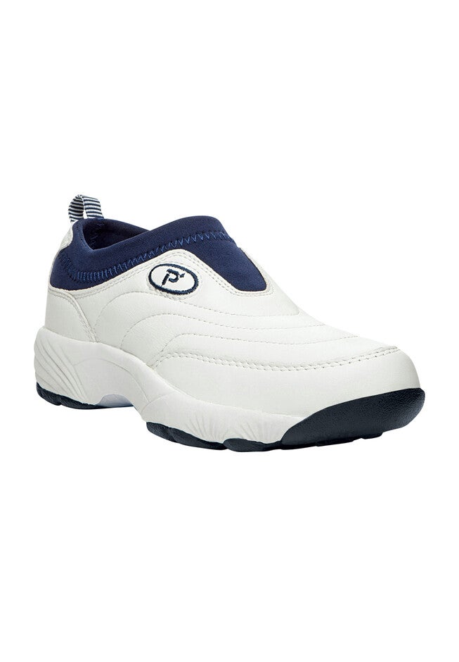 Wash & Wear Slip On Ii Flat, WHITE NAVY, hi-res image number null