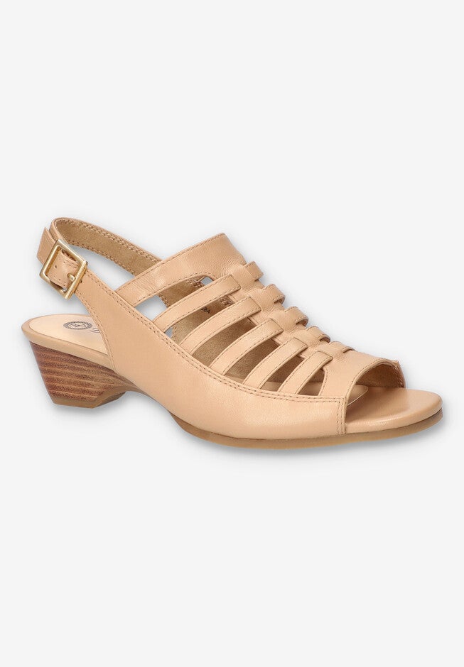 Yakira Wedge Sandal, NATURAL LEATHER, hi-res image number 0