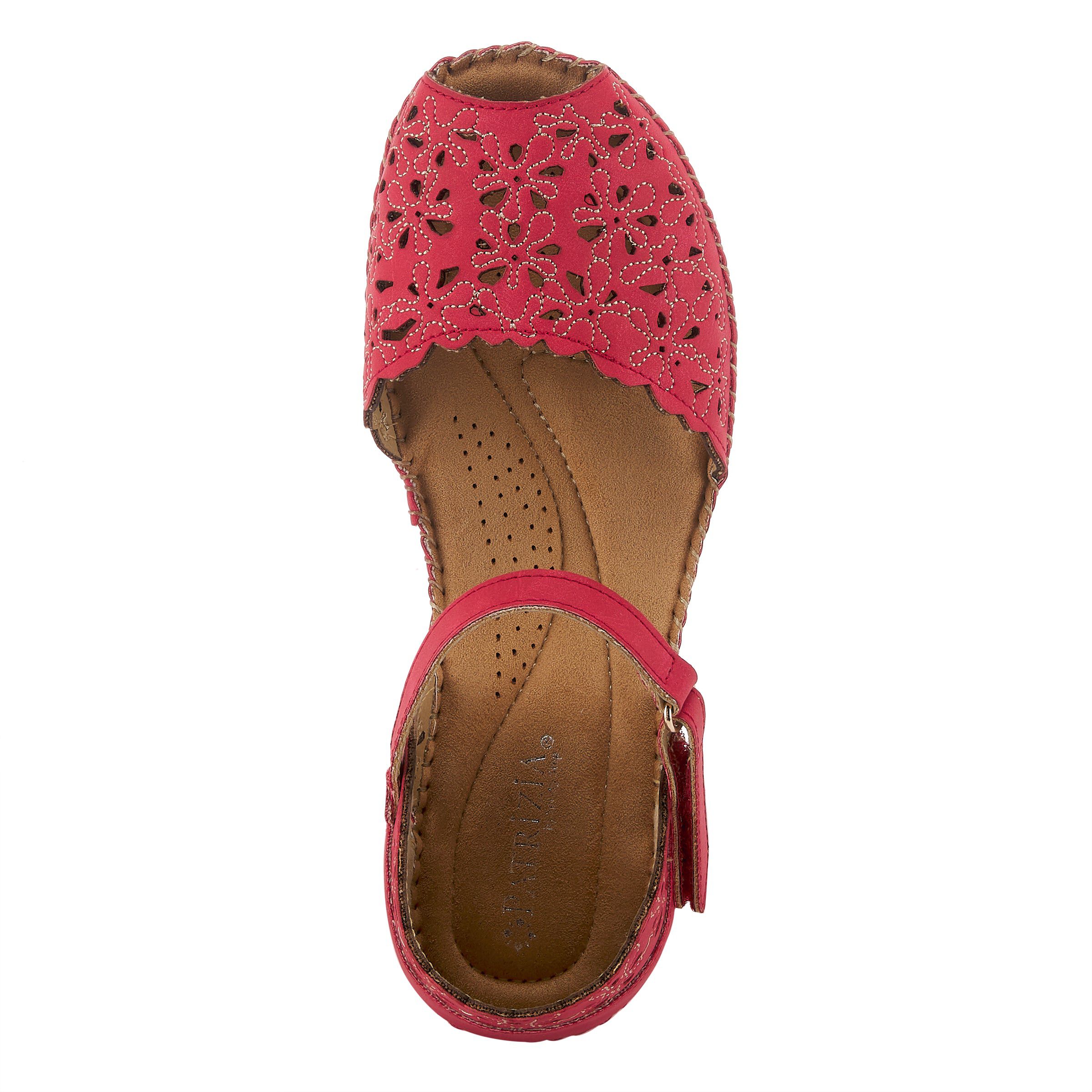 Gennina Closed Back Wedge Sandal, DARK RED, alternate image number 3