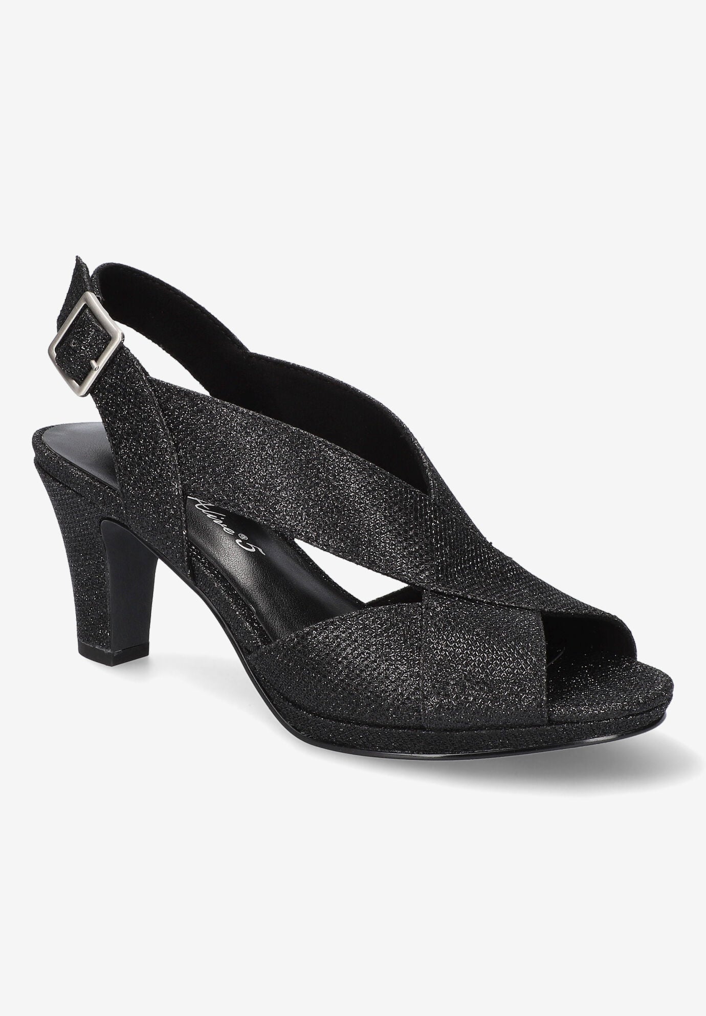 Christy Sandals, BLACK GLITTER, hi-res image number 0
