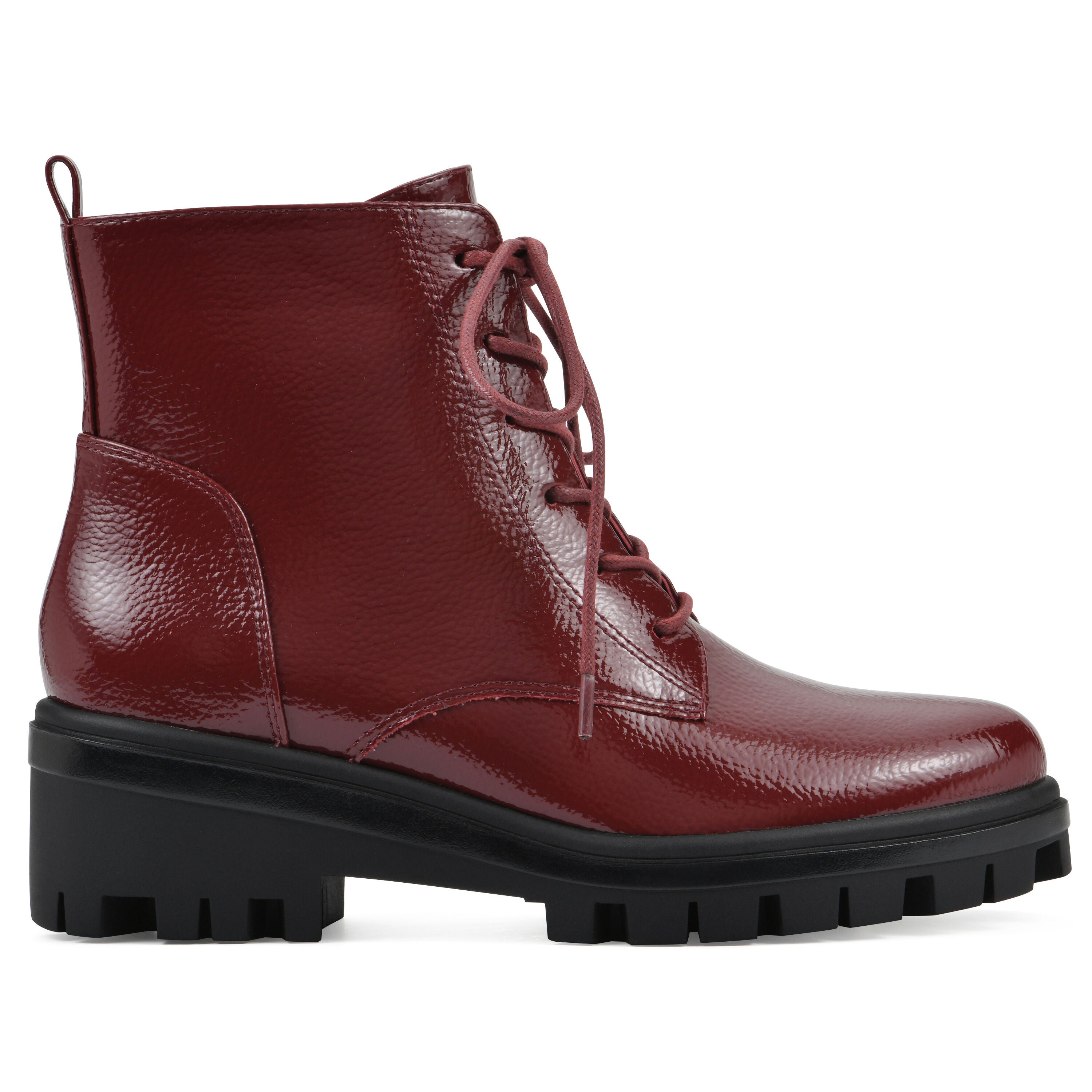 Tappy Lug Sole Combat Boot, CORDOVAN PATENT, alternate image number 2