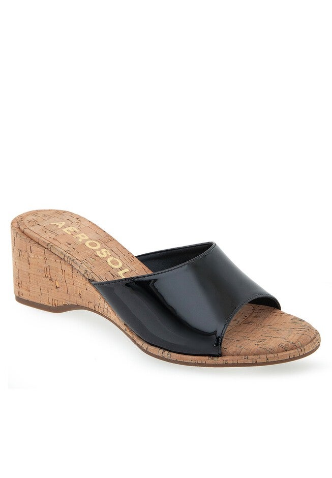 New Year Wedge, BLACK PATENT PEWTER, hi-res image number 0