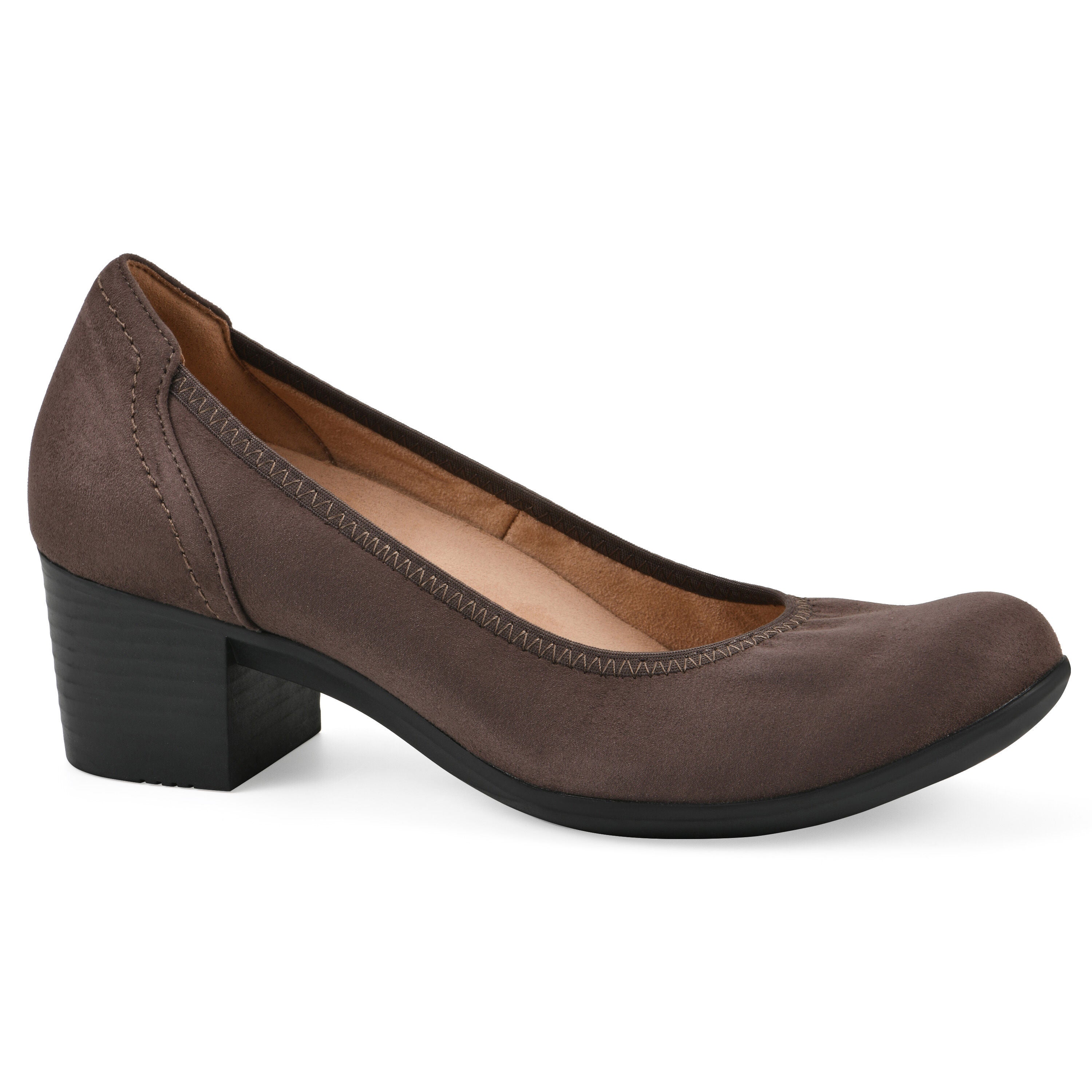 Tripton Block Heel Pump, DARK BROWN, hi-res image number 0