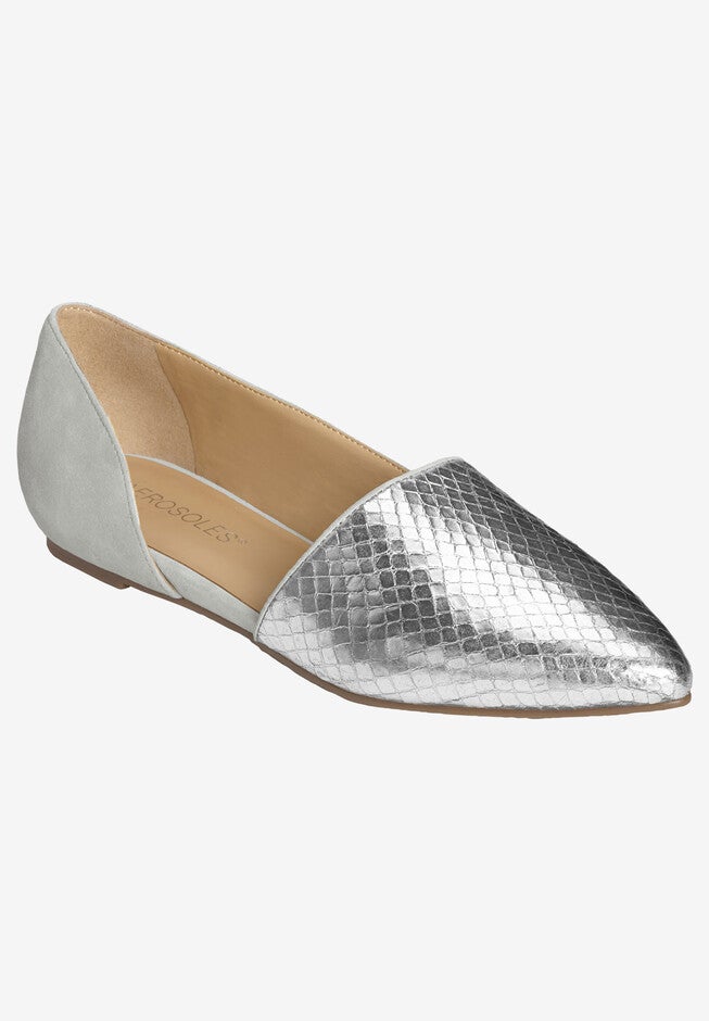 Town Center Flat by Aerosoles®, SILVER COMBO, hi-res image number null