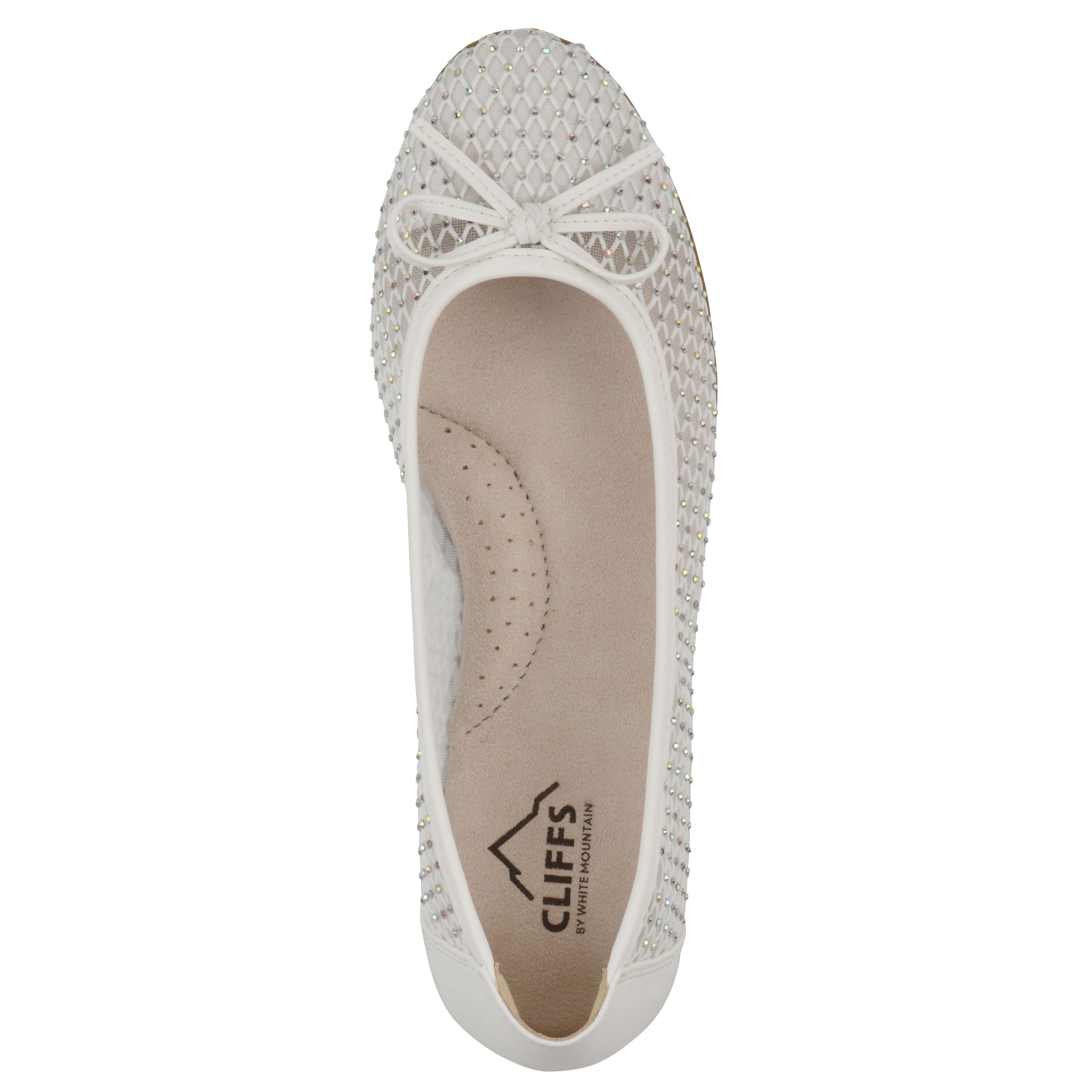 Carlicia Ballet Flat, WHITE FABRIC, alternate image number 4