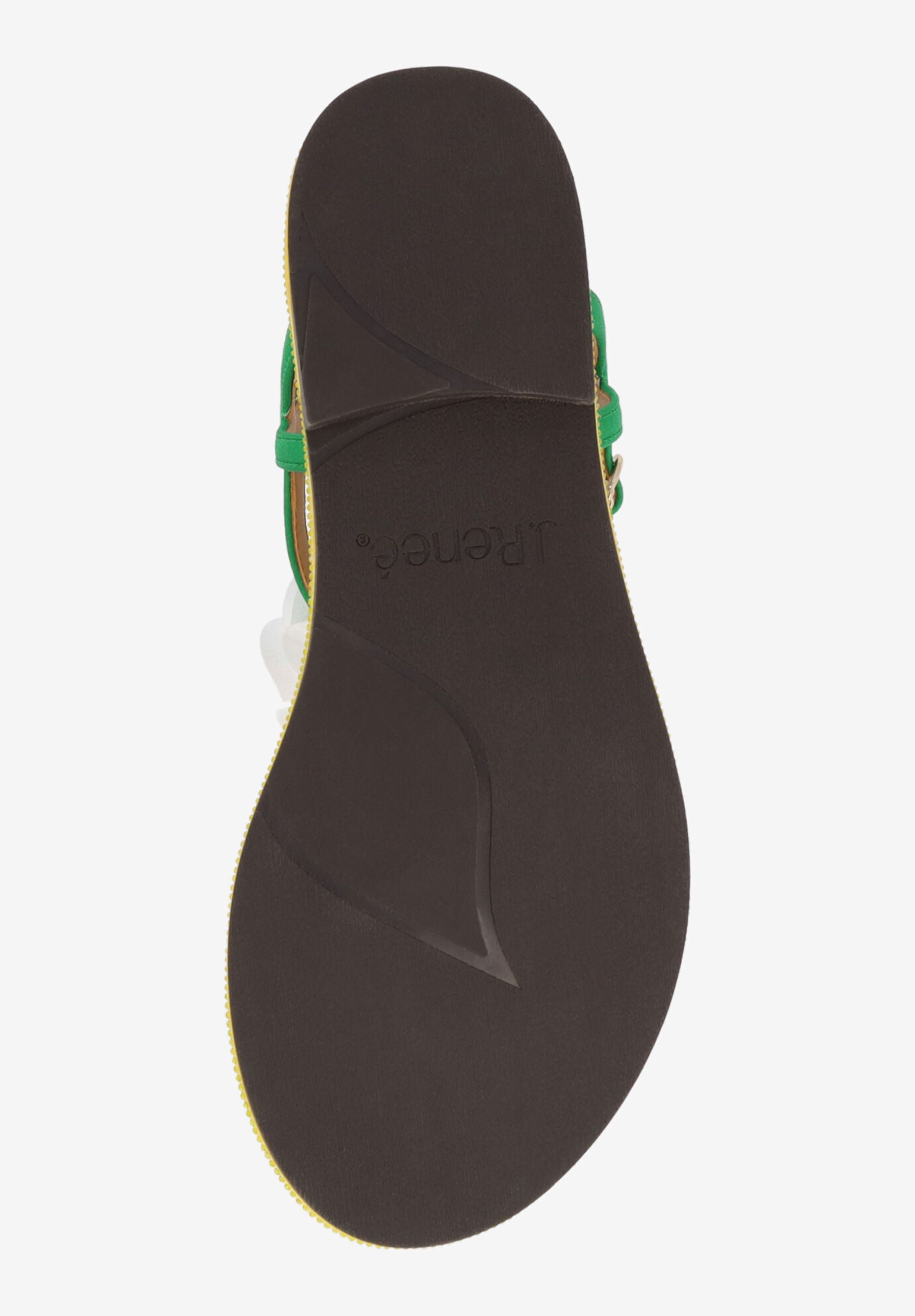 Dazee T-Strap Sandal, GREEN WHITE YELLOW, alternate image number 6