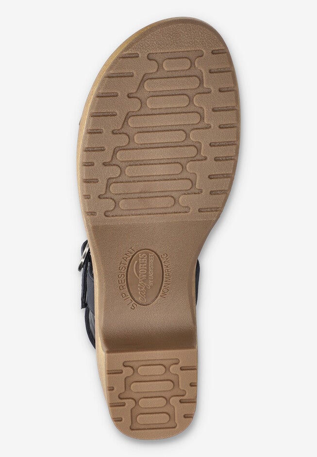 Miyah Slip-Resistant Sandal, NAVY, alternate image number 5