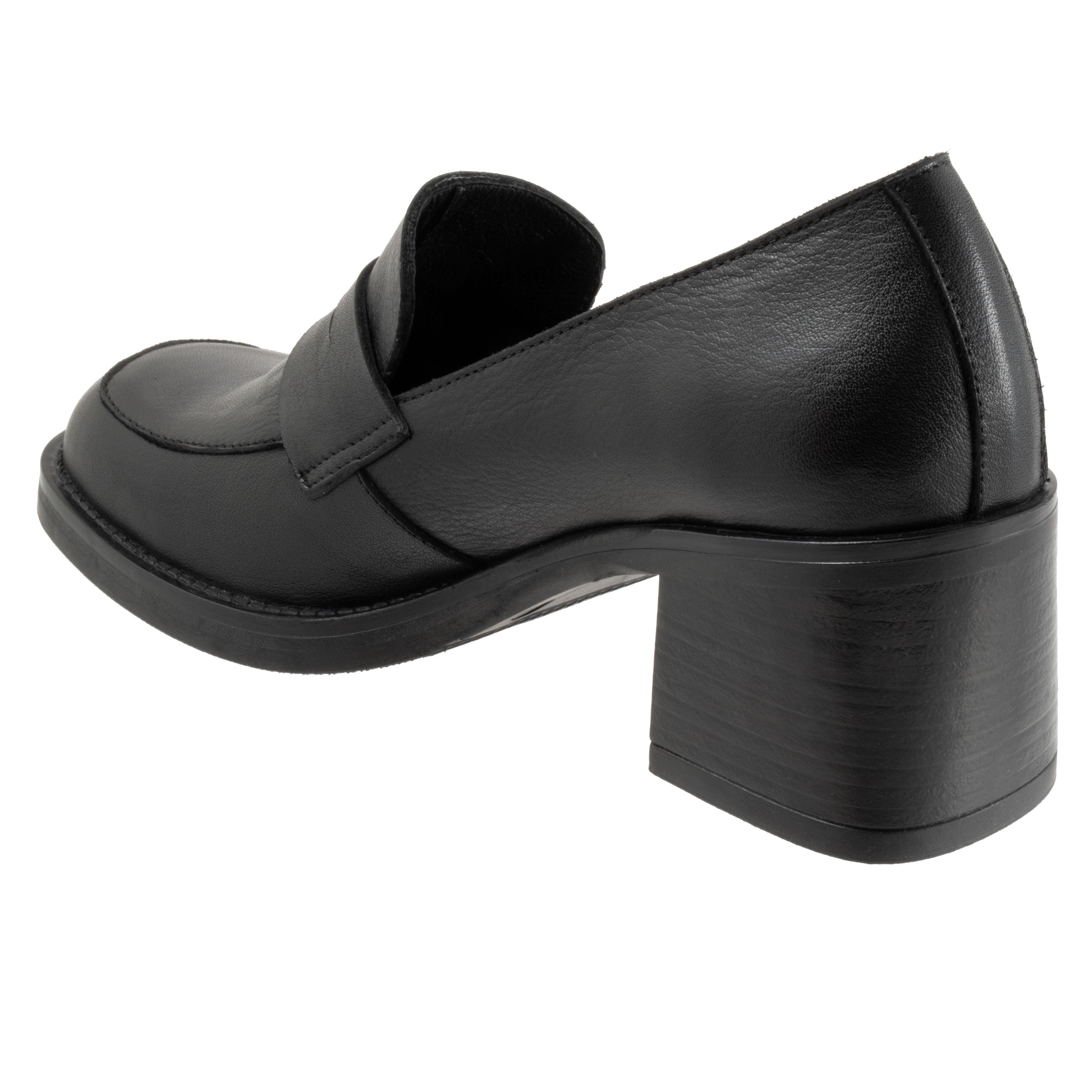 Ruth Leather Loafer, BLACK, on-hover image number 1