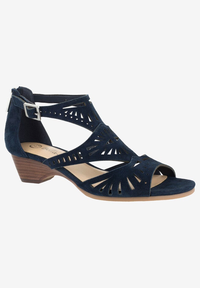 Penny Sandal , NAVY KID SUEDE, hi-res image number 0