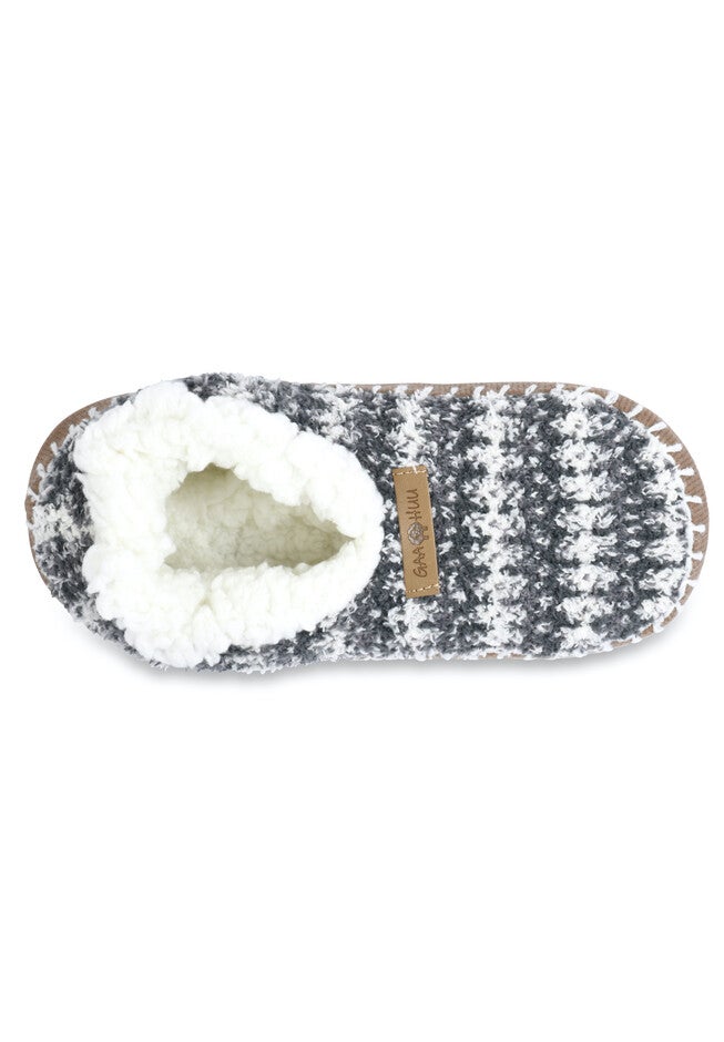 Womens Cozee Yarn Mocassin Slipper With Sidewall Slippers, , alternate image number 3