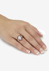 Gold over Silver Pear Cut Chcolate Cubic Zirconia Engagement Ring, , alternate image number null