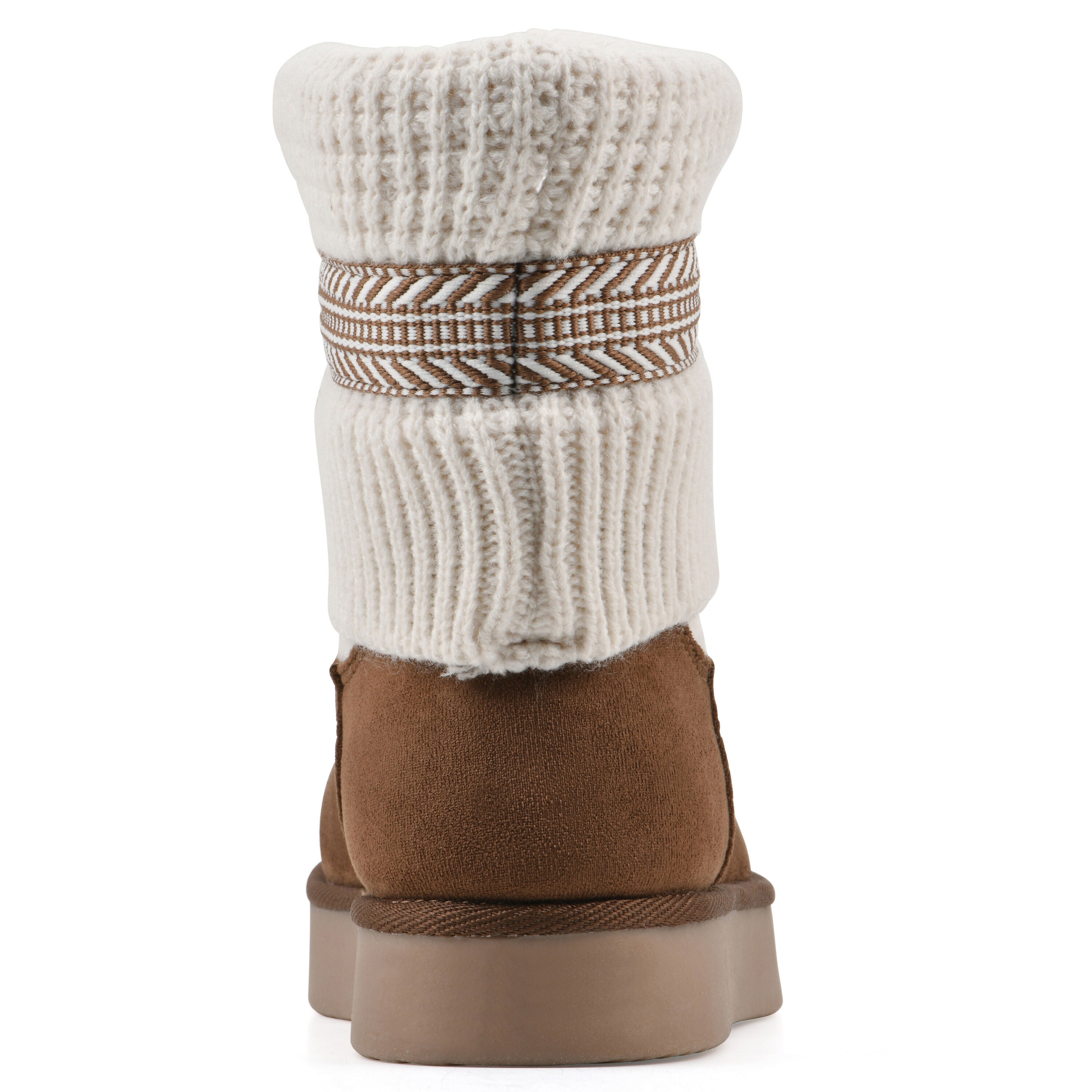 Brysons Fold-Over Sweater Bootie, DARK CHESTNUT, on-hover image number 1