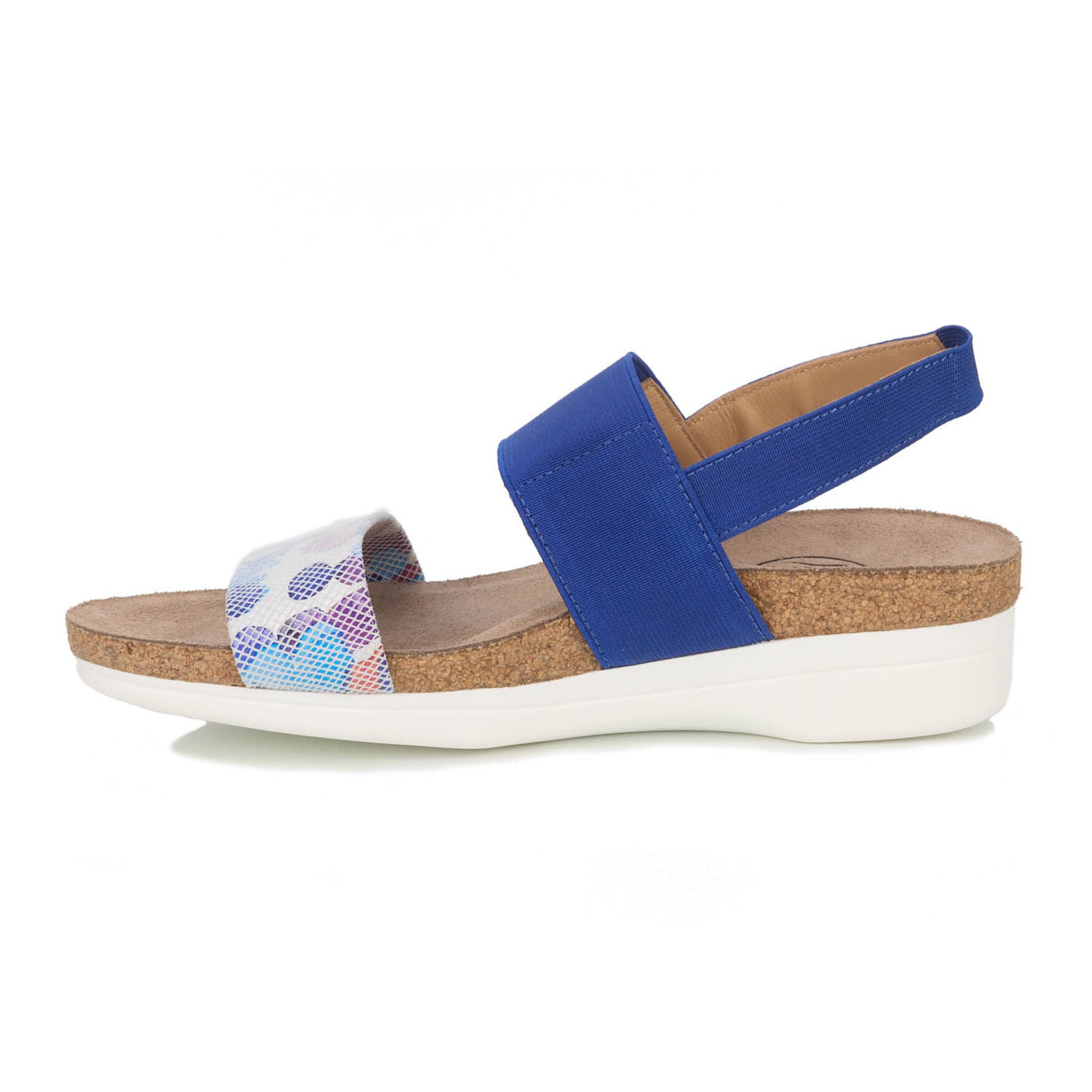 Maeve Stretch Strap Sandal, BLUE WHITE PURPLE, alternate image number 4