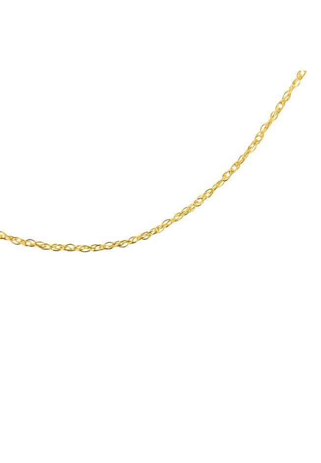 Solid Yellow Gold Slim And Dainty Rope Chain Necklace Unisex Chain 16 inches, , alternate image number null