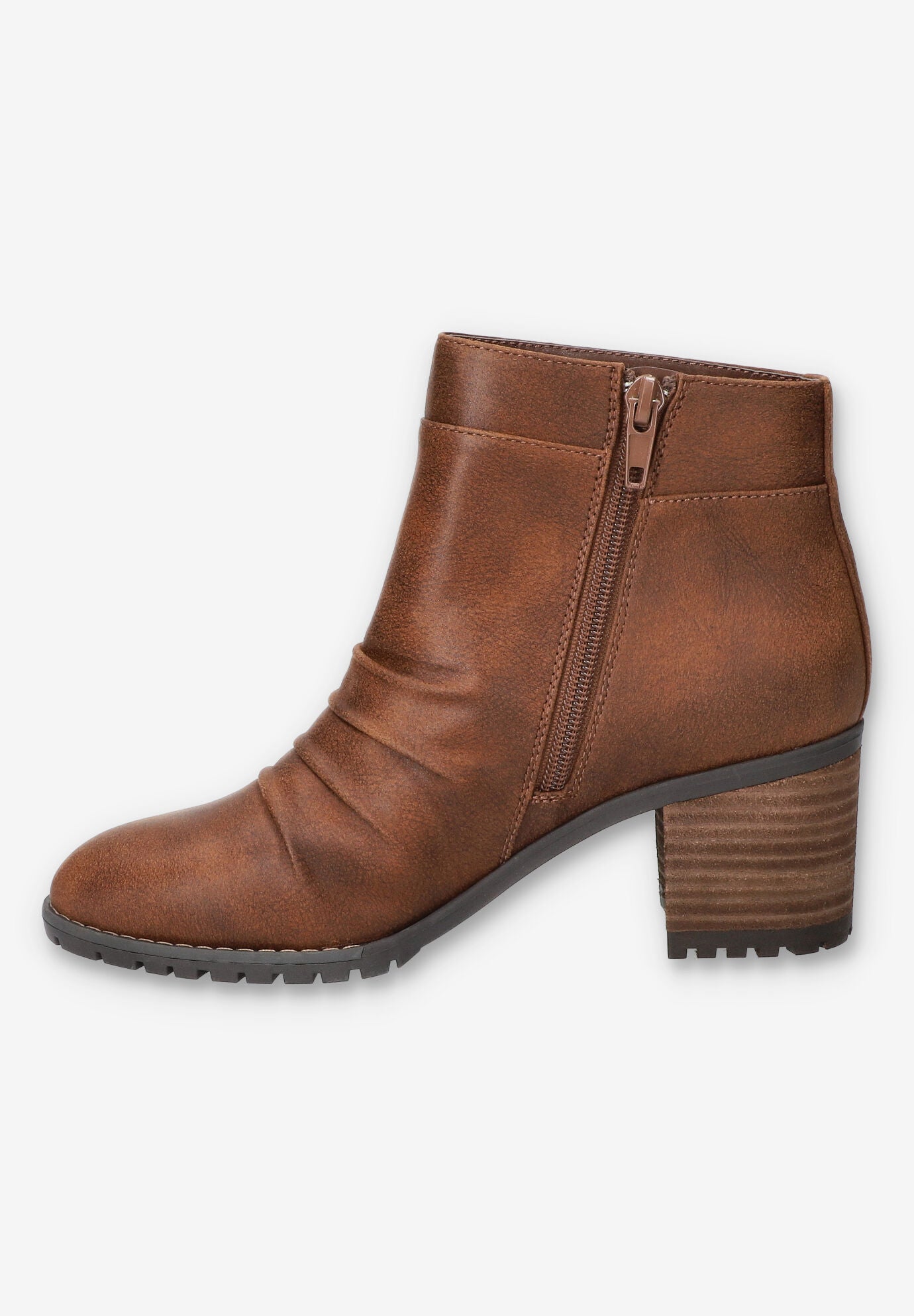 Janita Block Heel Ankle Boot, TAN, alternate image number 4