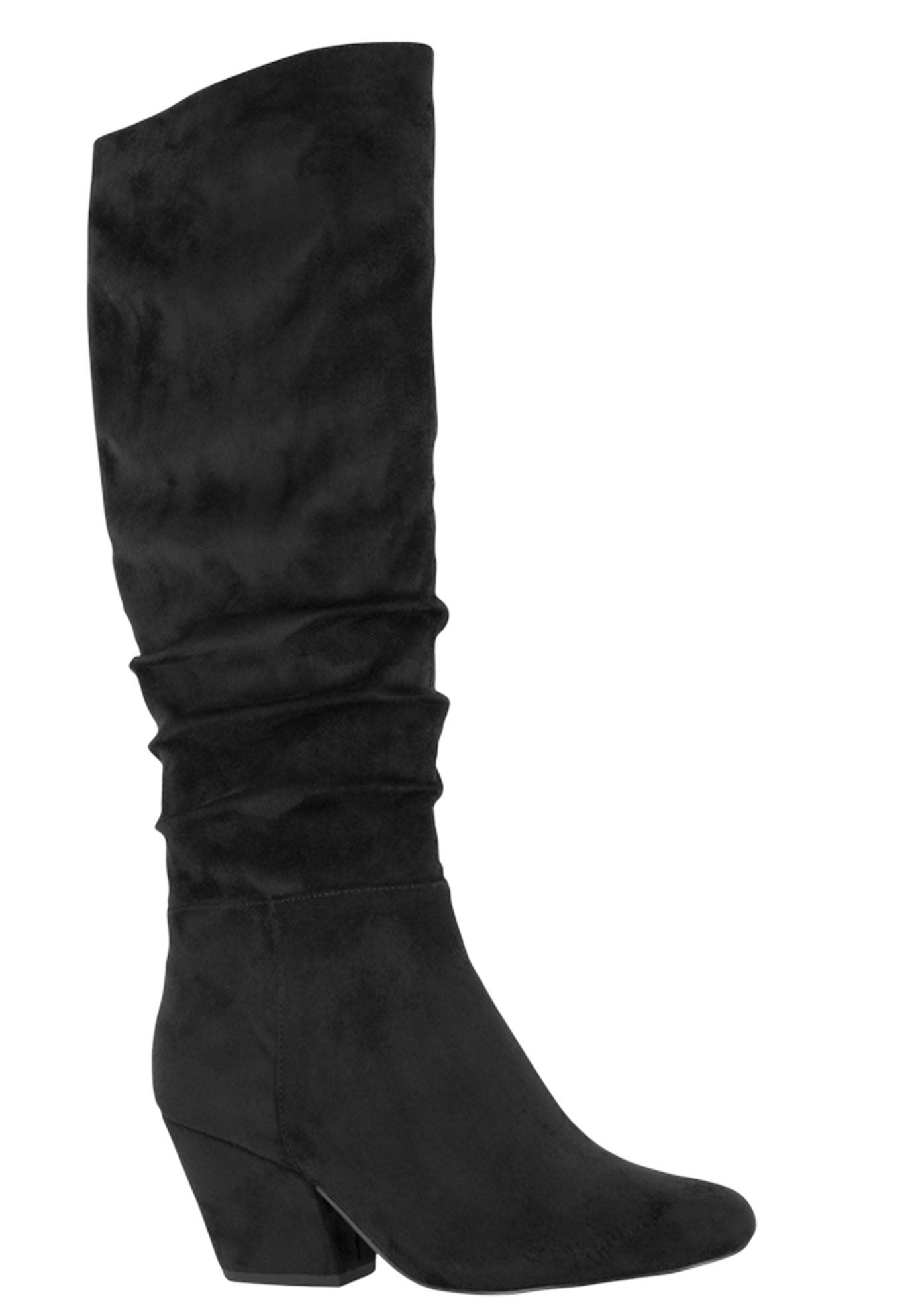 Karen II Wide Calf Boots by Bella Vita&reg;, BLACK SUPER SUEDE, hi-res image number 0