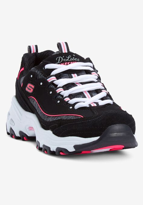 The D'lites Me Time Sneaker , BLACK HOT PINK WIDE, hi-res image number null