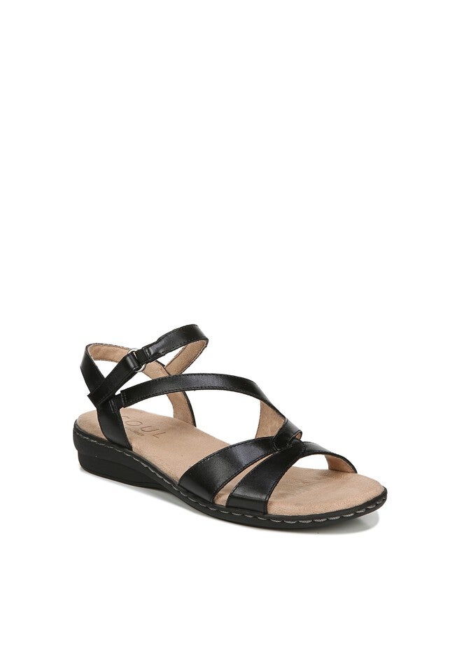 Bobbie Sandal , BLACK LEATHER, hi-res image number null