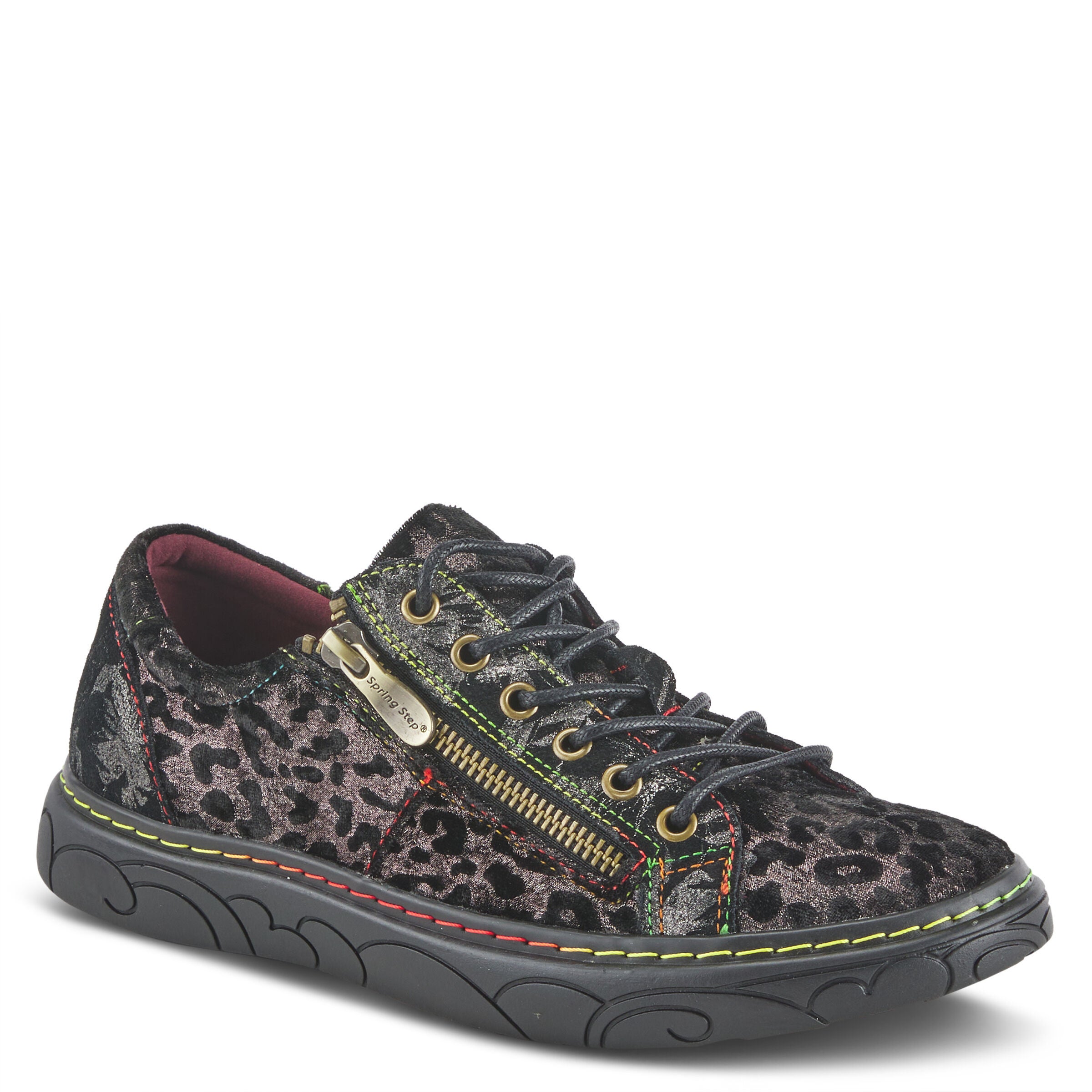 Danli-Cheeta Sneaker, PEWTER MULTI, alternate image number 7