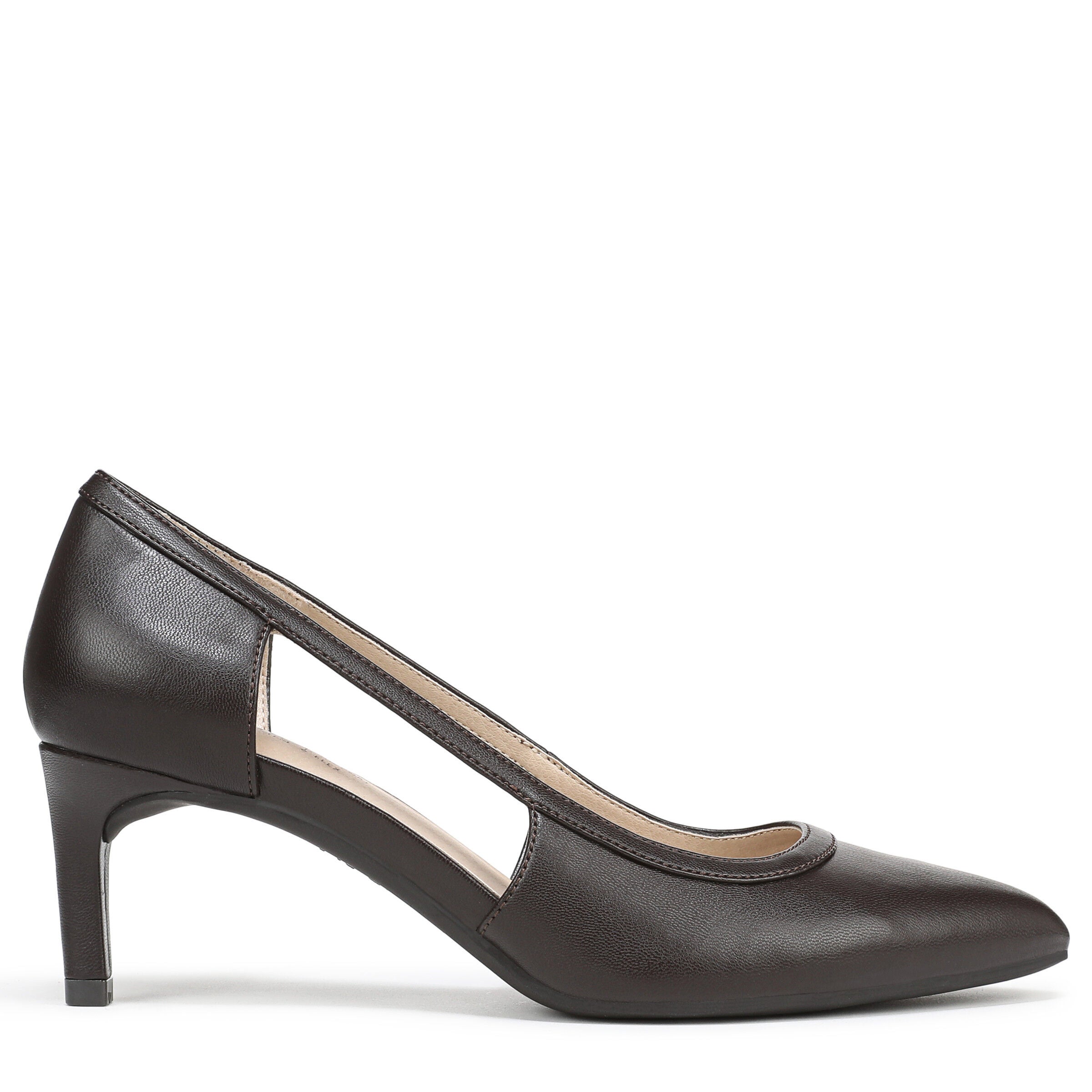 Alma Pump, DARK BROWN LEATHER, alternate image number 3