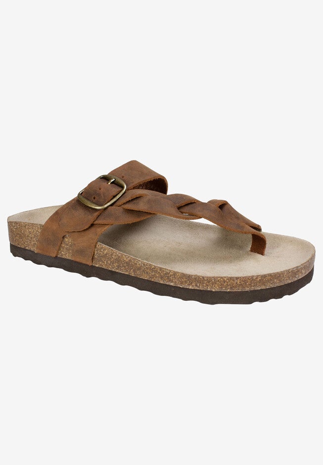 Honor Sandal , BROWN LEATHER, hi-res image number null