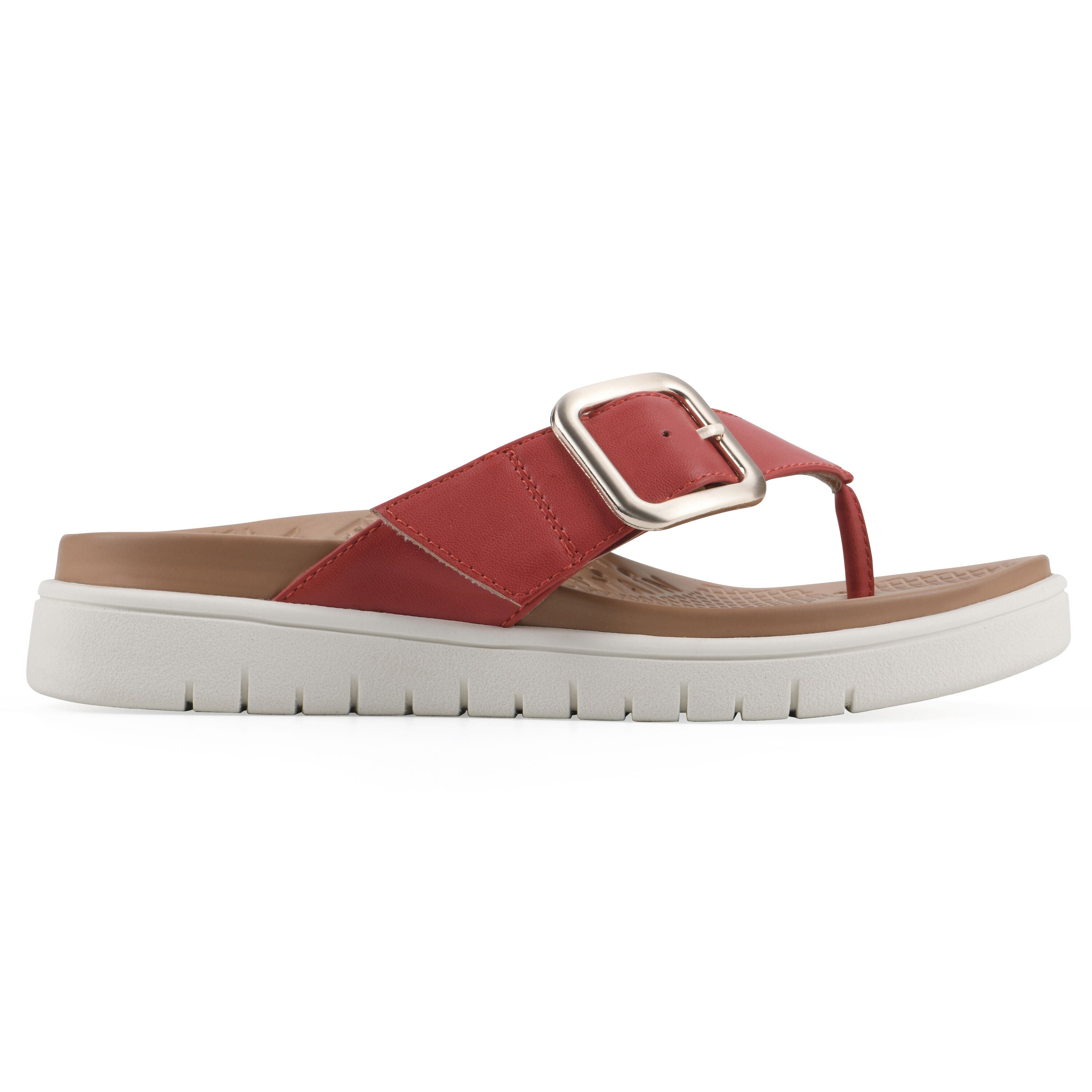 Nalla FOM Recovery Thong Sandal, CRUELLA RED SMOOTH, alternate image number 2