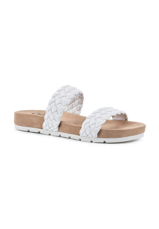 Cliffs Truly Slide Sandal, WHITE SMOOTH, hi-res image number null