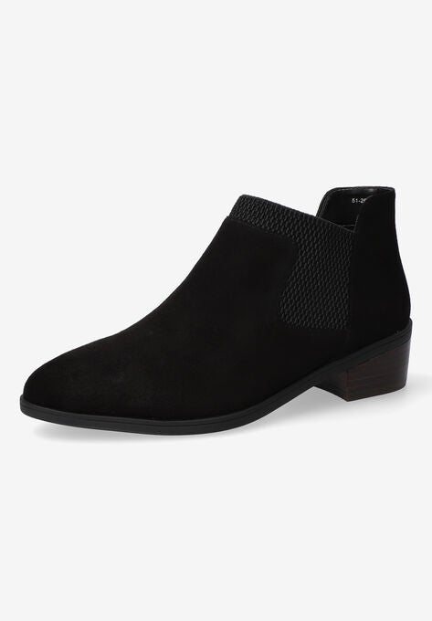 Jamila Bootie, BLACK SUEDE LEATHER, hi-res image number null