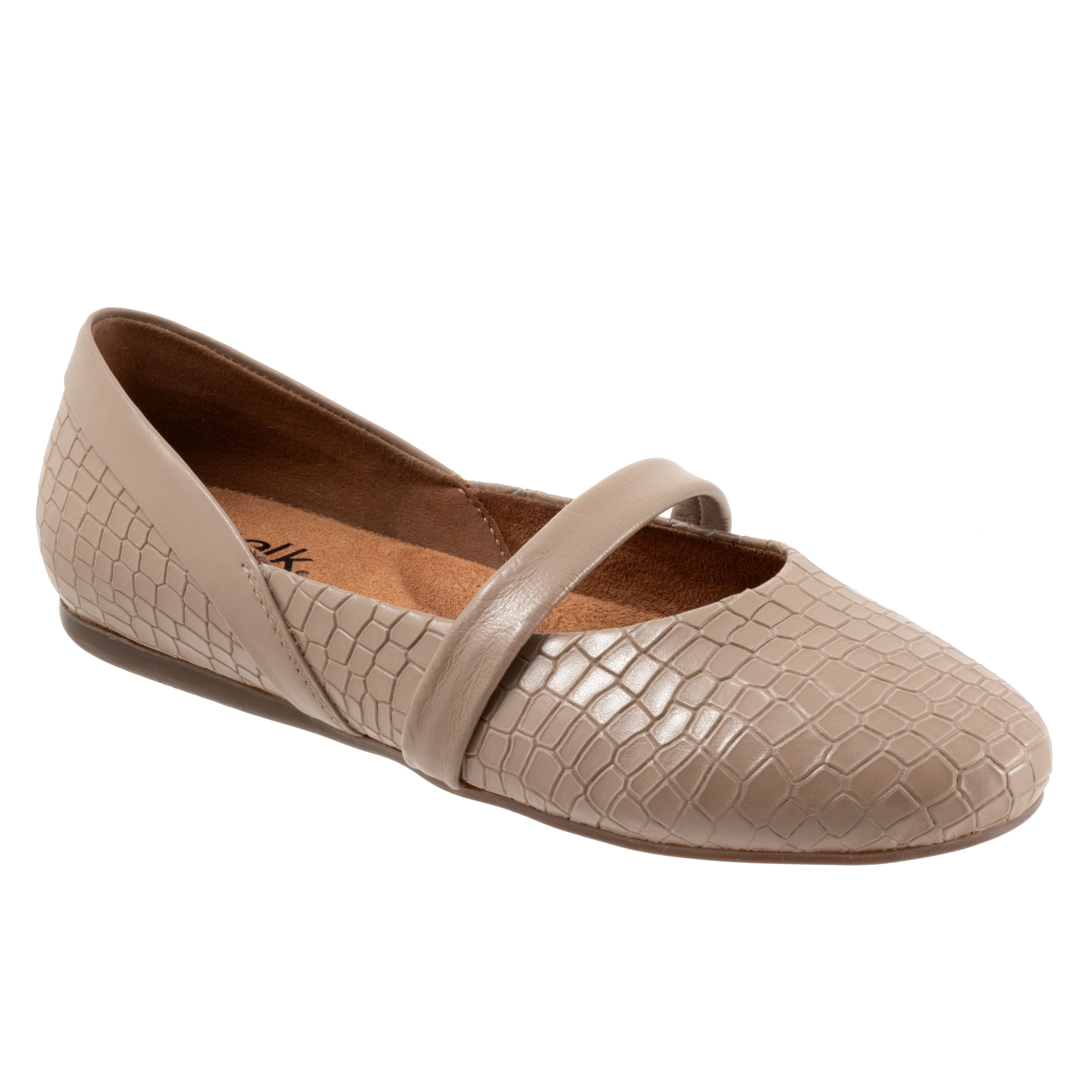 Samara Flat, DARK TAUPE CROCO, hi-res image number 0
