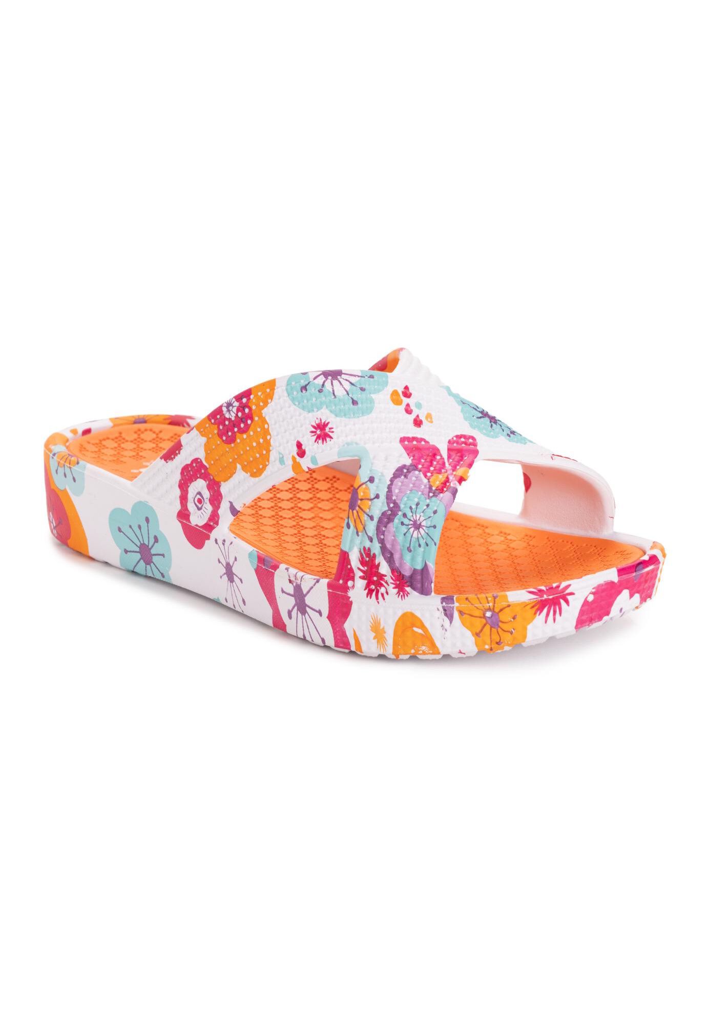 Women&#39;S Spa Day Slip On Sandal, FUCHSIA FLORAL, hi-res image number 0